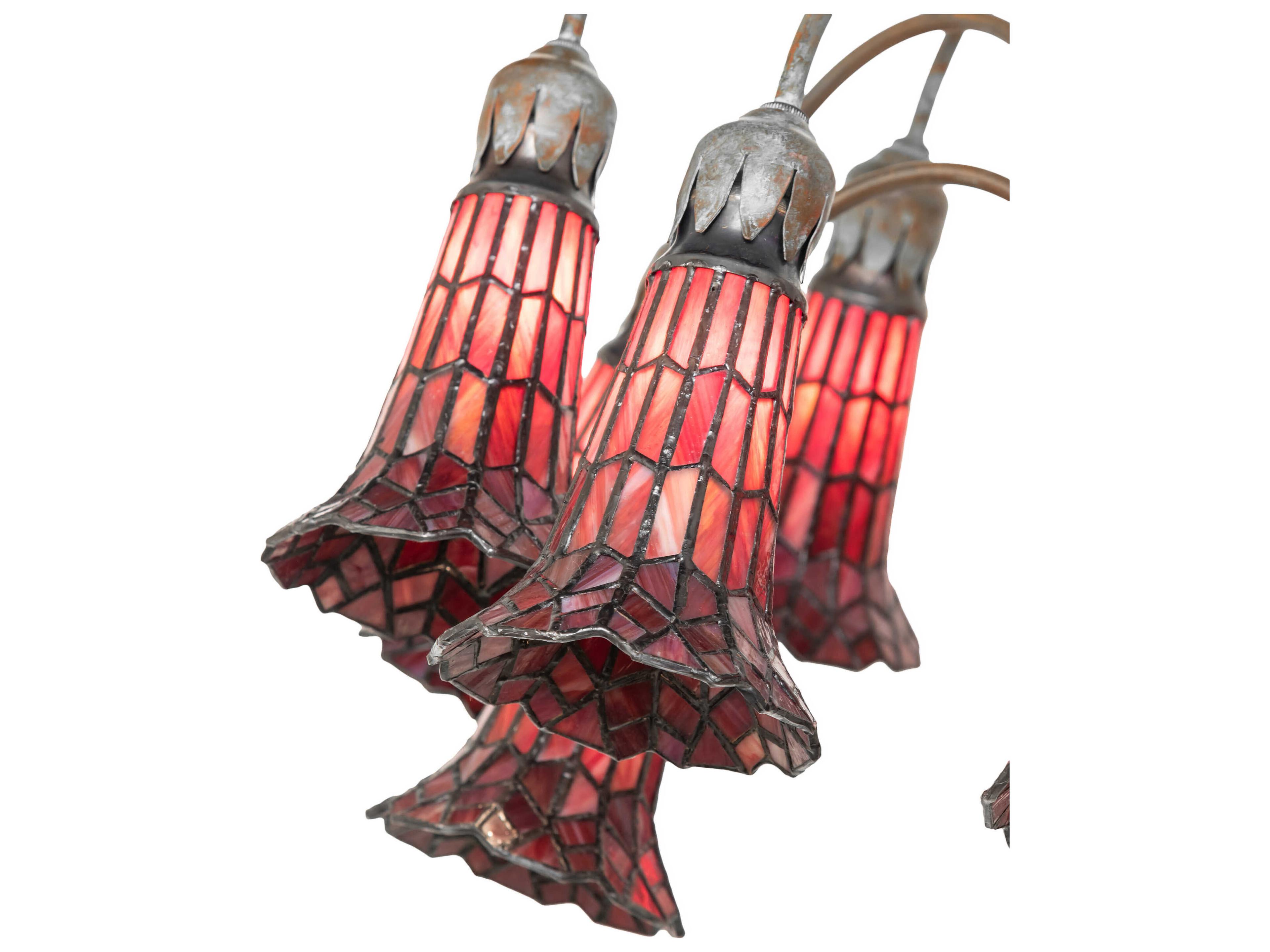 Meyda Stained Glass Pond Lily Bronze Floor Lamp