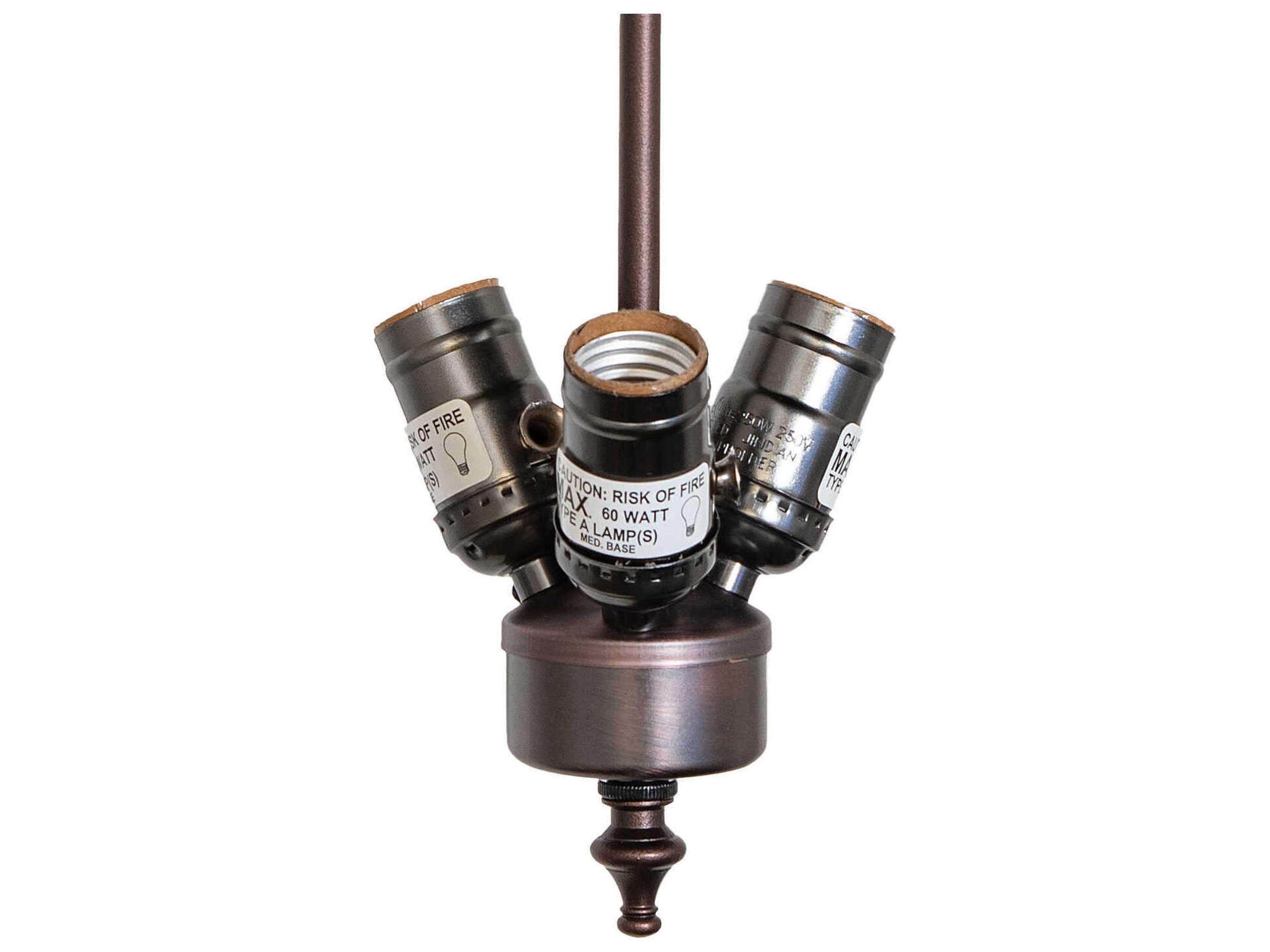 Meyda 3-Light Mahogany Bronze Mini Pendant