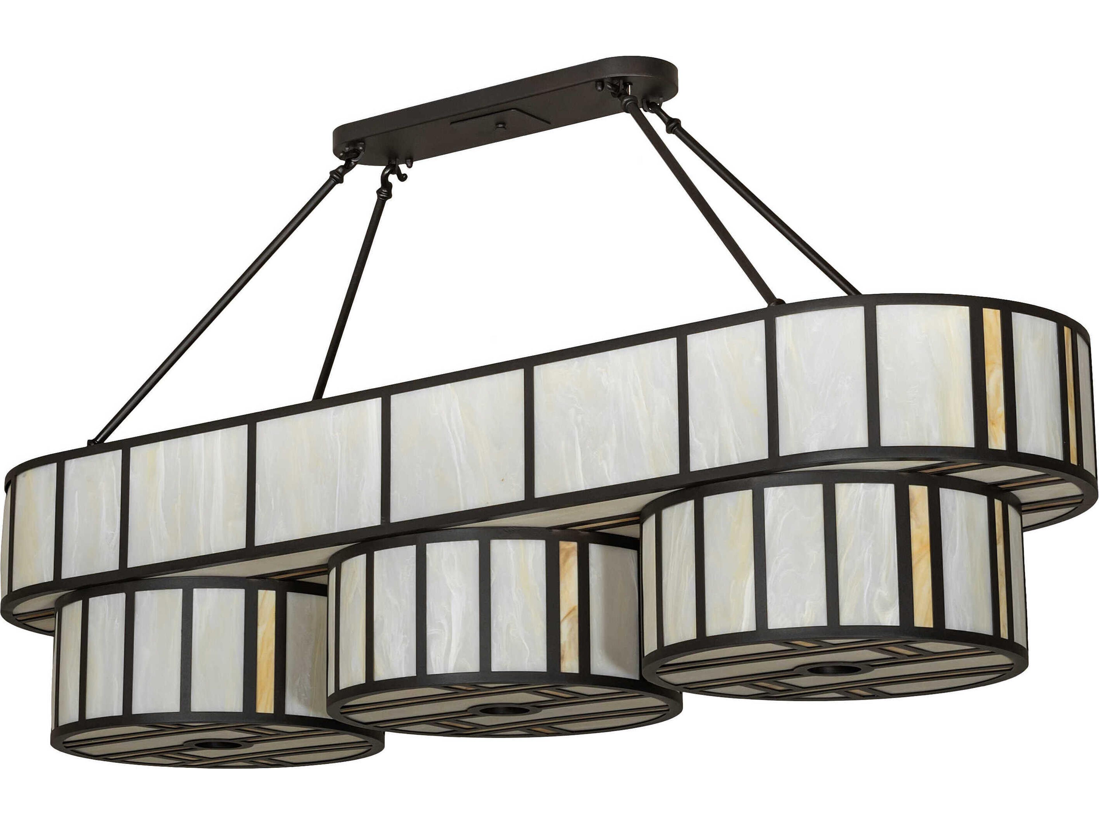 Meyda 14-Light 3-Light Wrought Iron Bronze Island Pendant