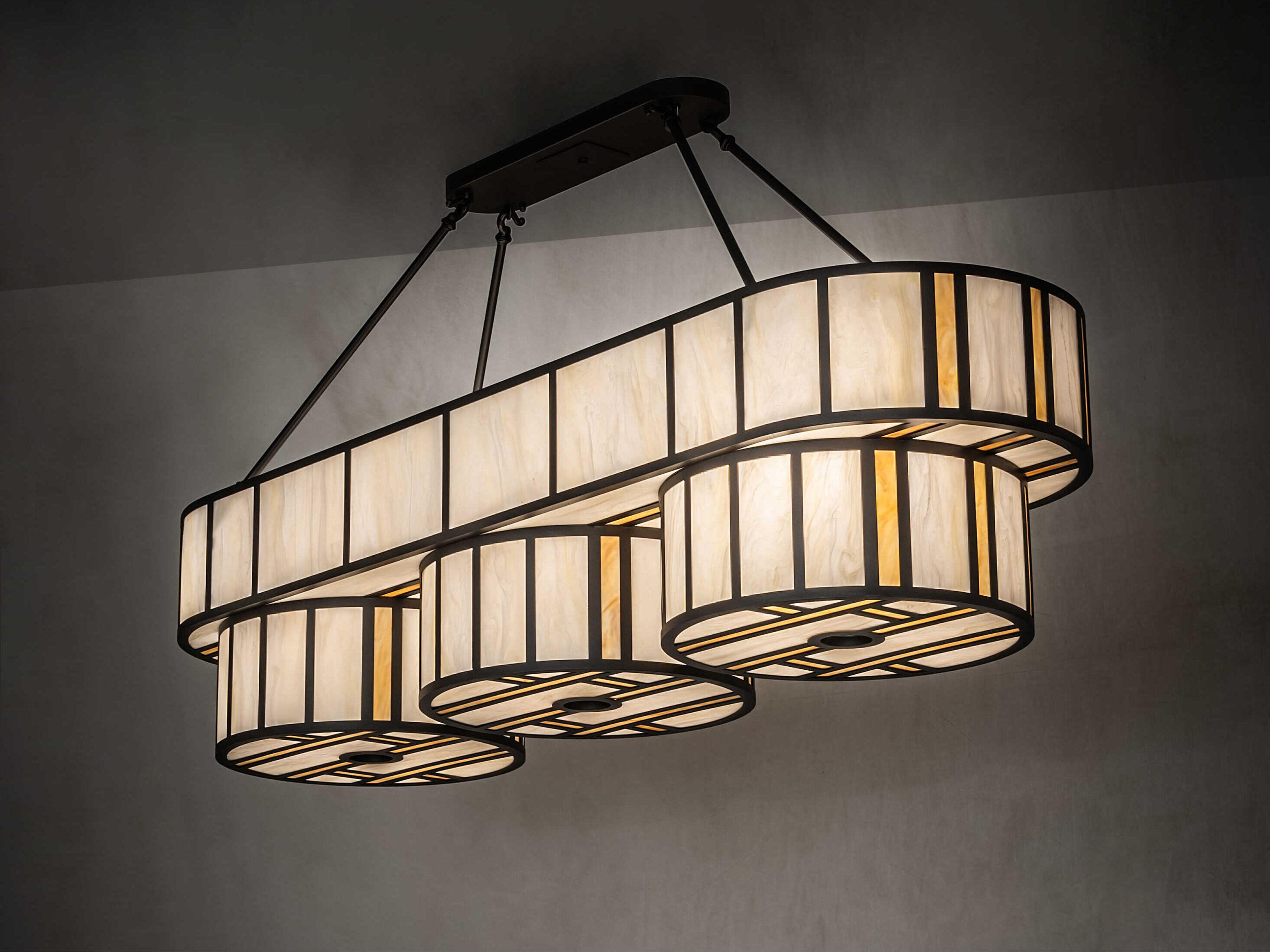 Meyda 14-Light 3-Light Wrought Iron Bronze Island Pendant