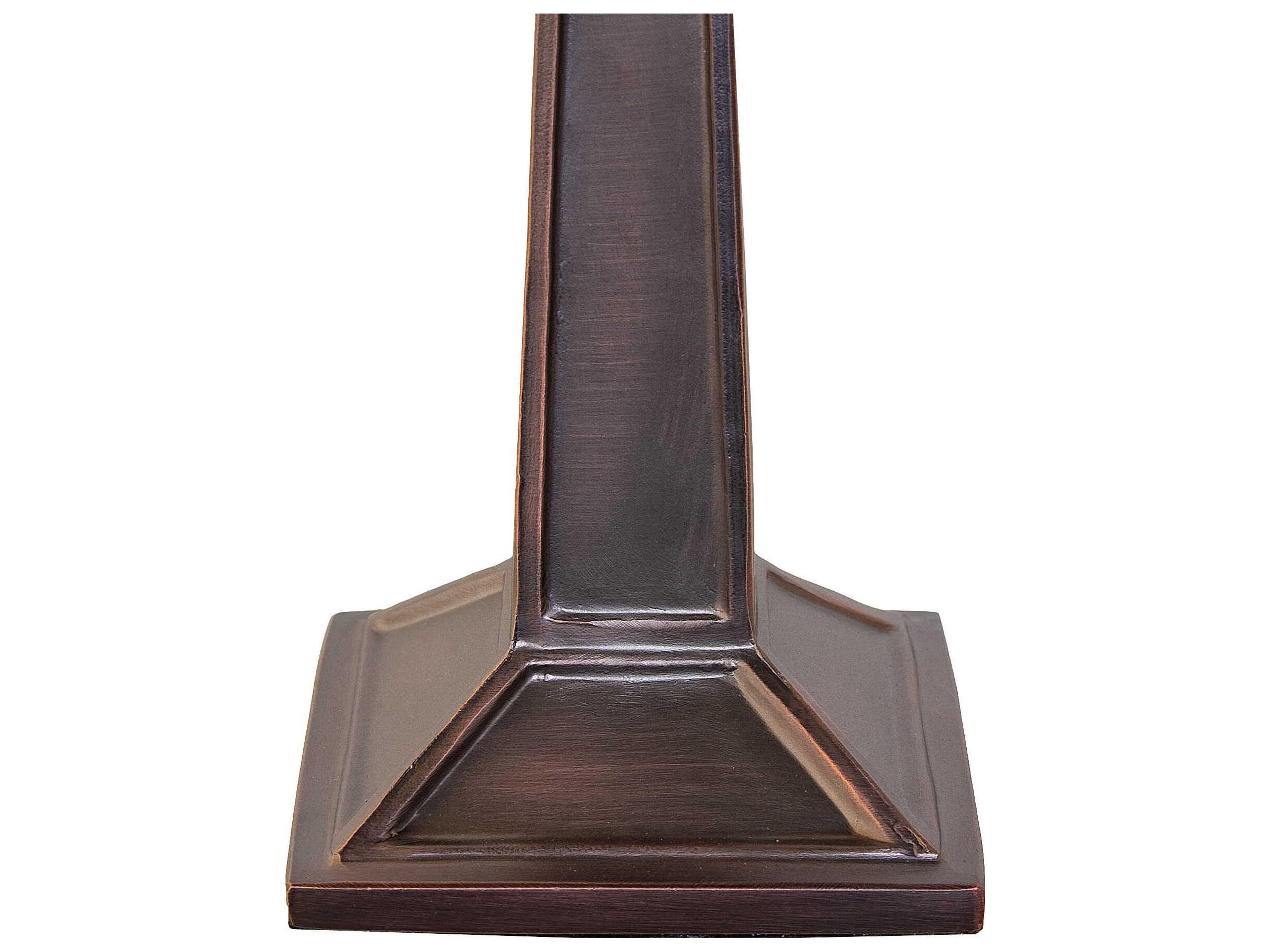 Meyda Mackintosh Leaf Mahogany Bronze Amber Green Blue Glass Tiffany Table Lamp