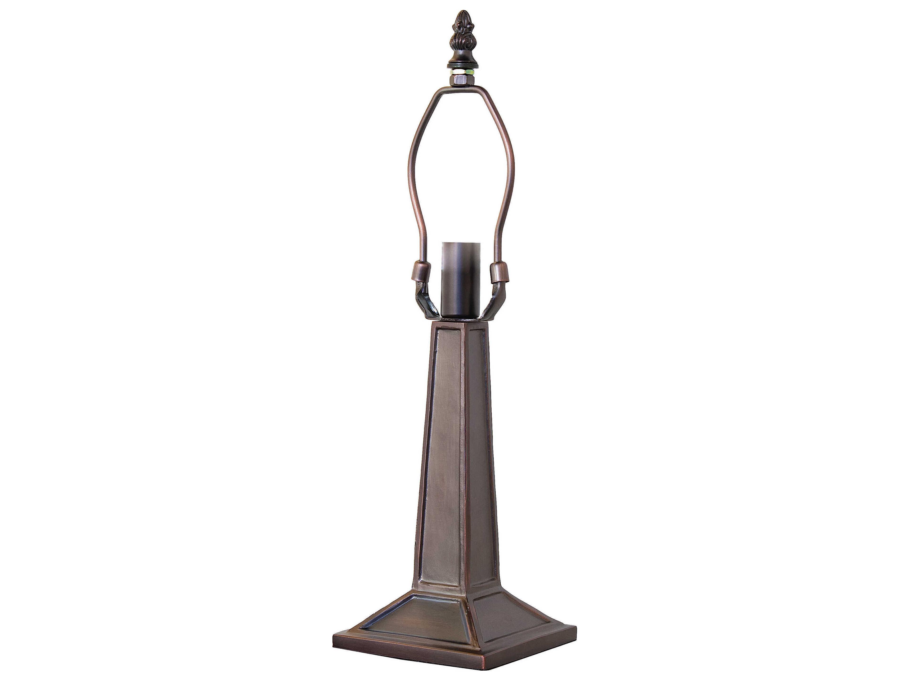 Meyda Mackintosh Leaf Mahogany Bronze Amber Green Blue Glass Tiffany Table Lamp