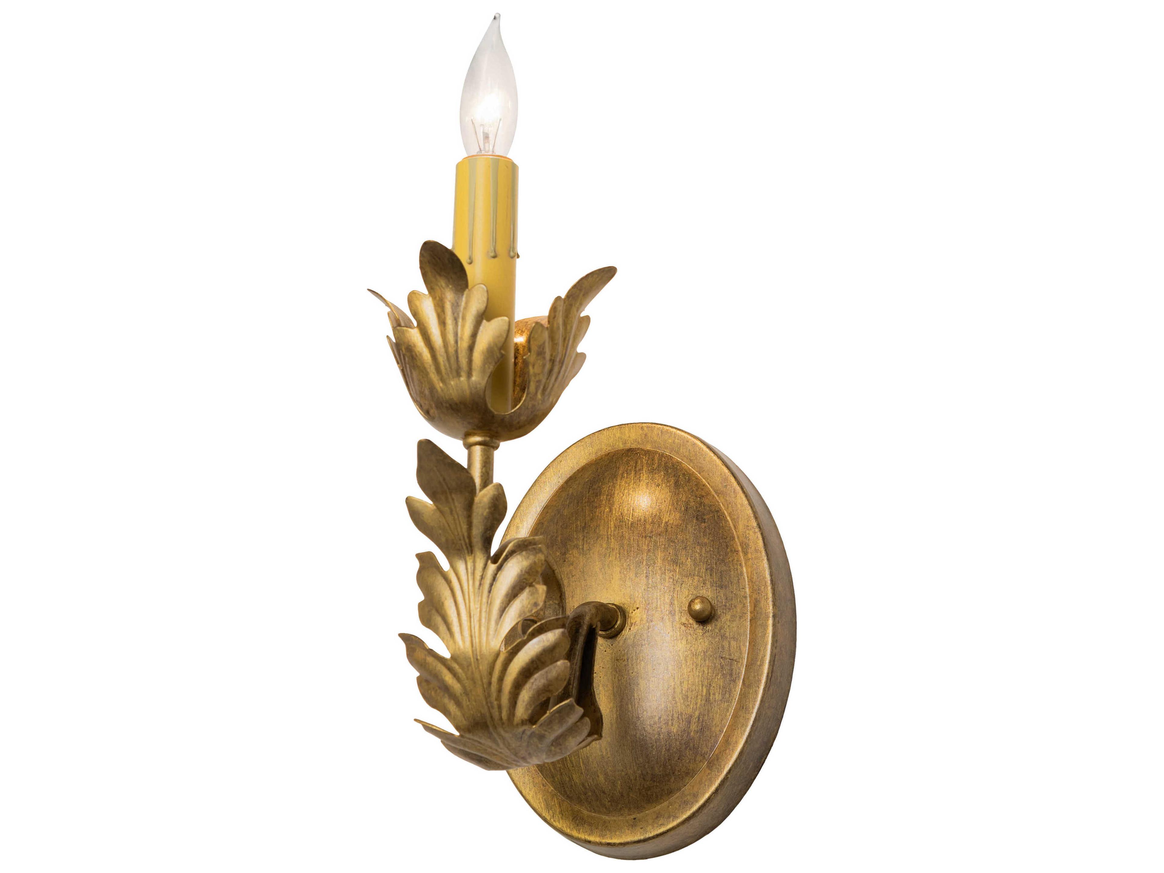 Esther 1-Light Light Brushed Gold Wall Sconce