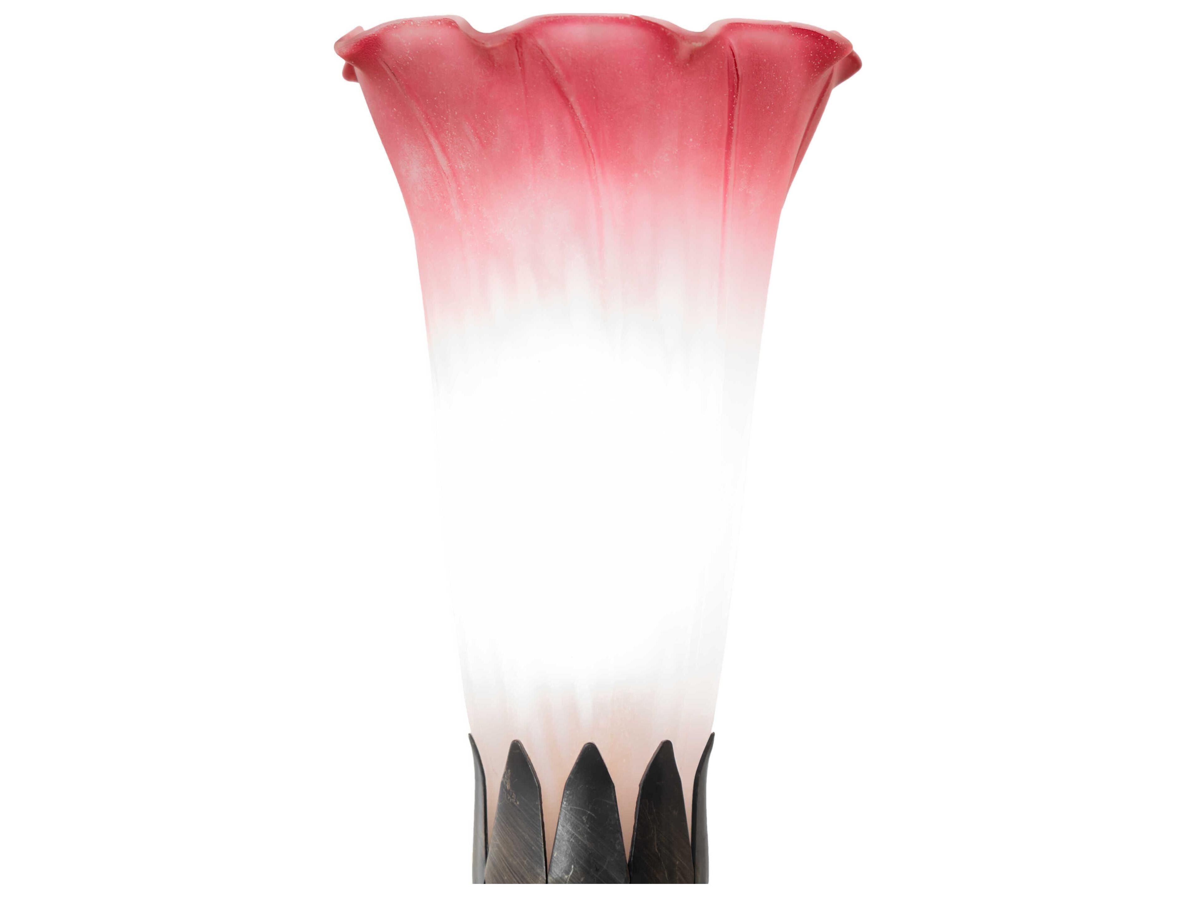 Meyda Pond Lily Antique Brass Table Lamp