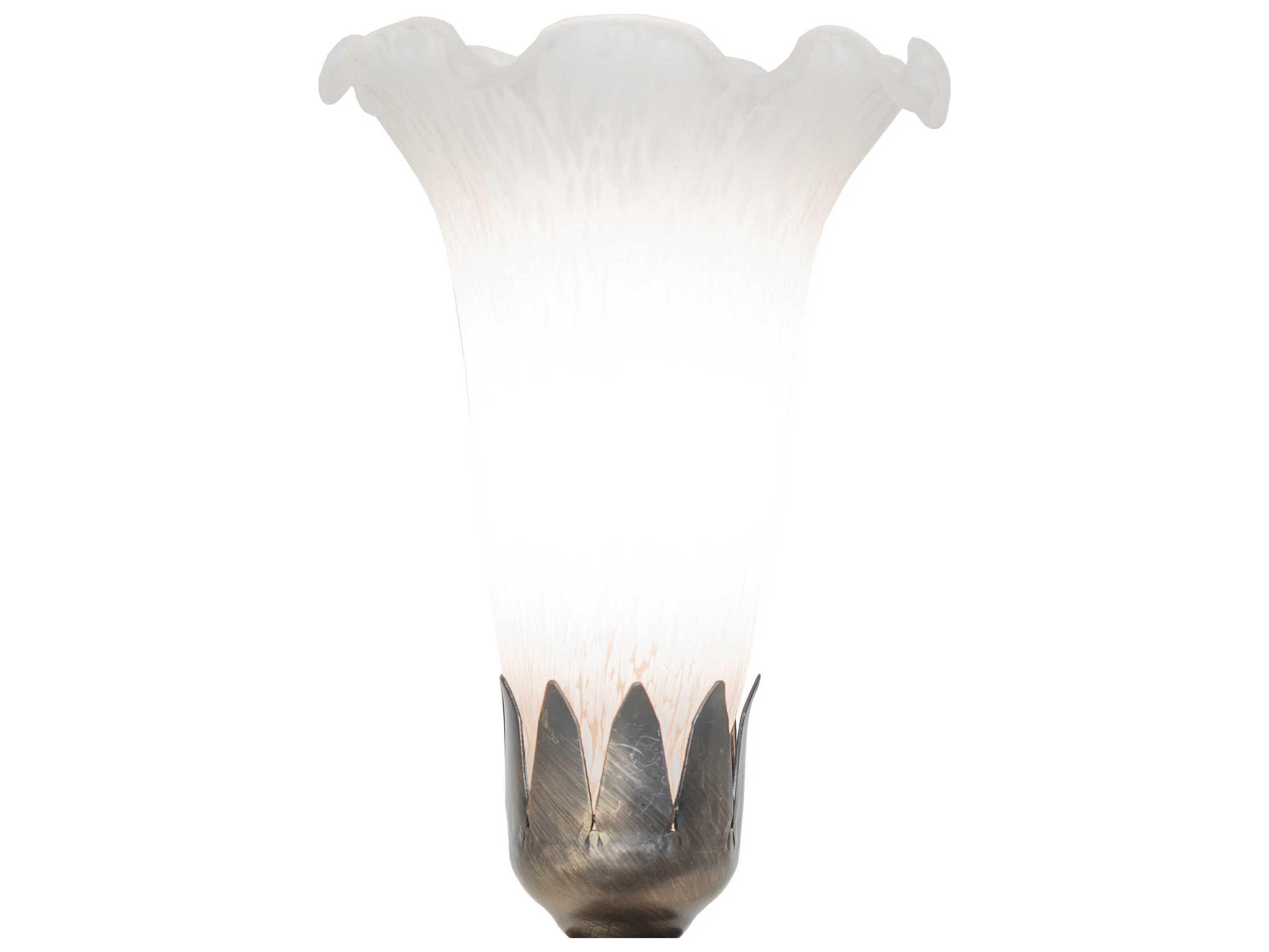 Meyda Pond Lily Antique Brass Table Lamp