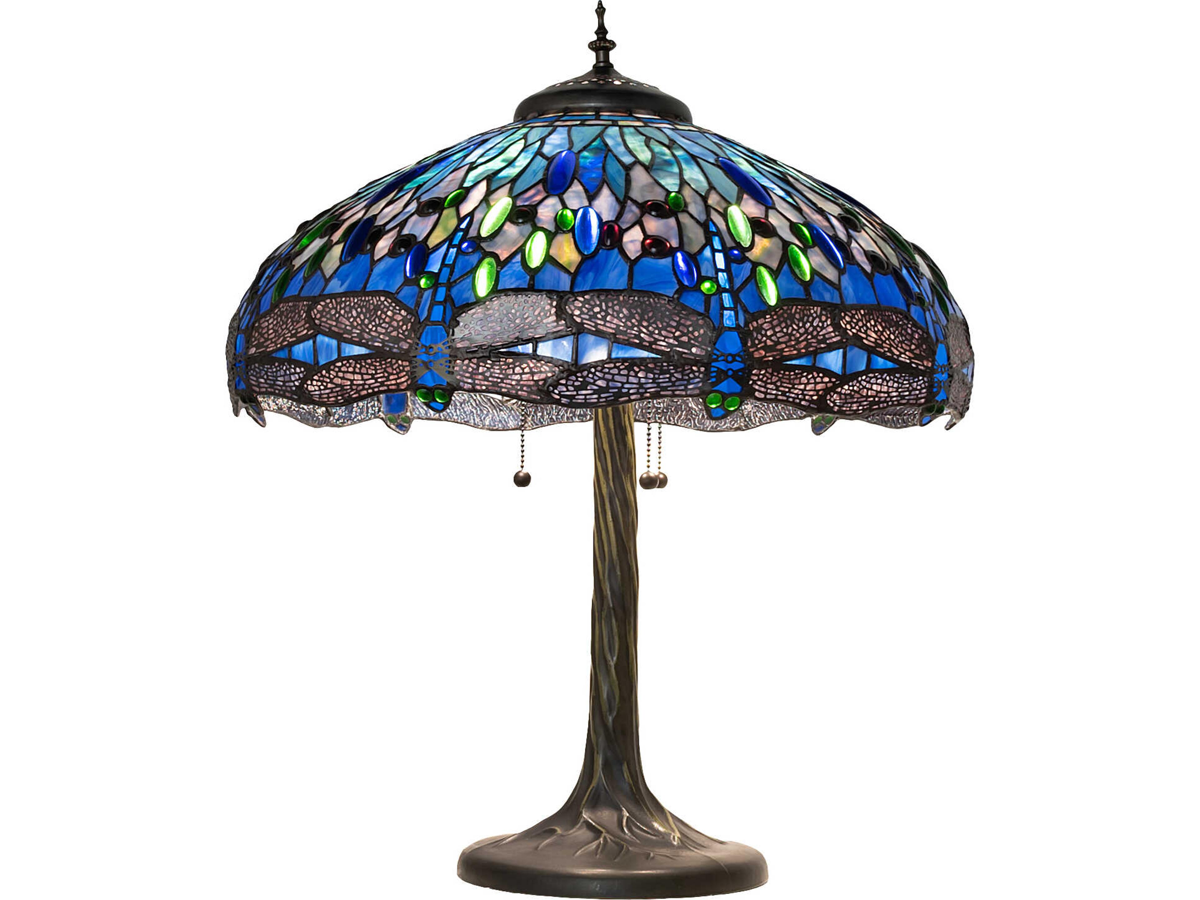 Tiffany Hanginghead Dragonfly Bronze Traditional Buffet Lamp