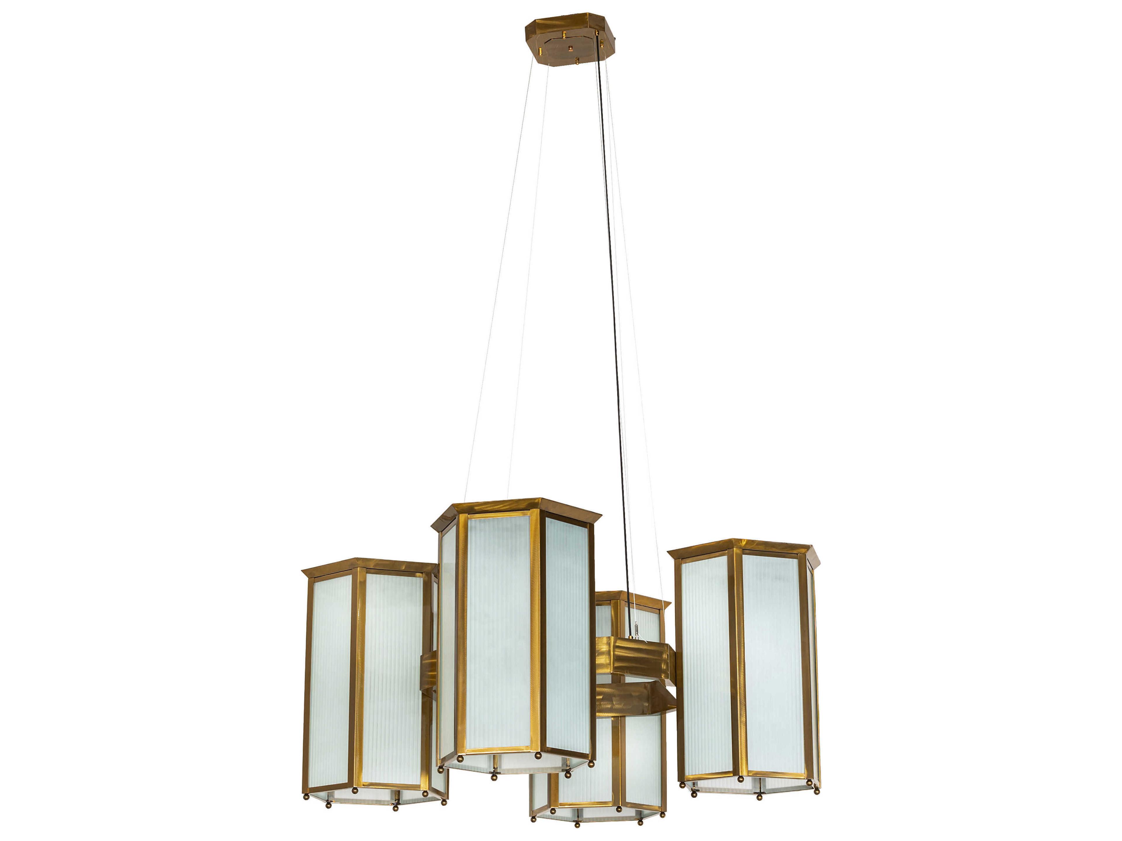 Affeton 4-Light Transparent Gold Pendant