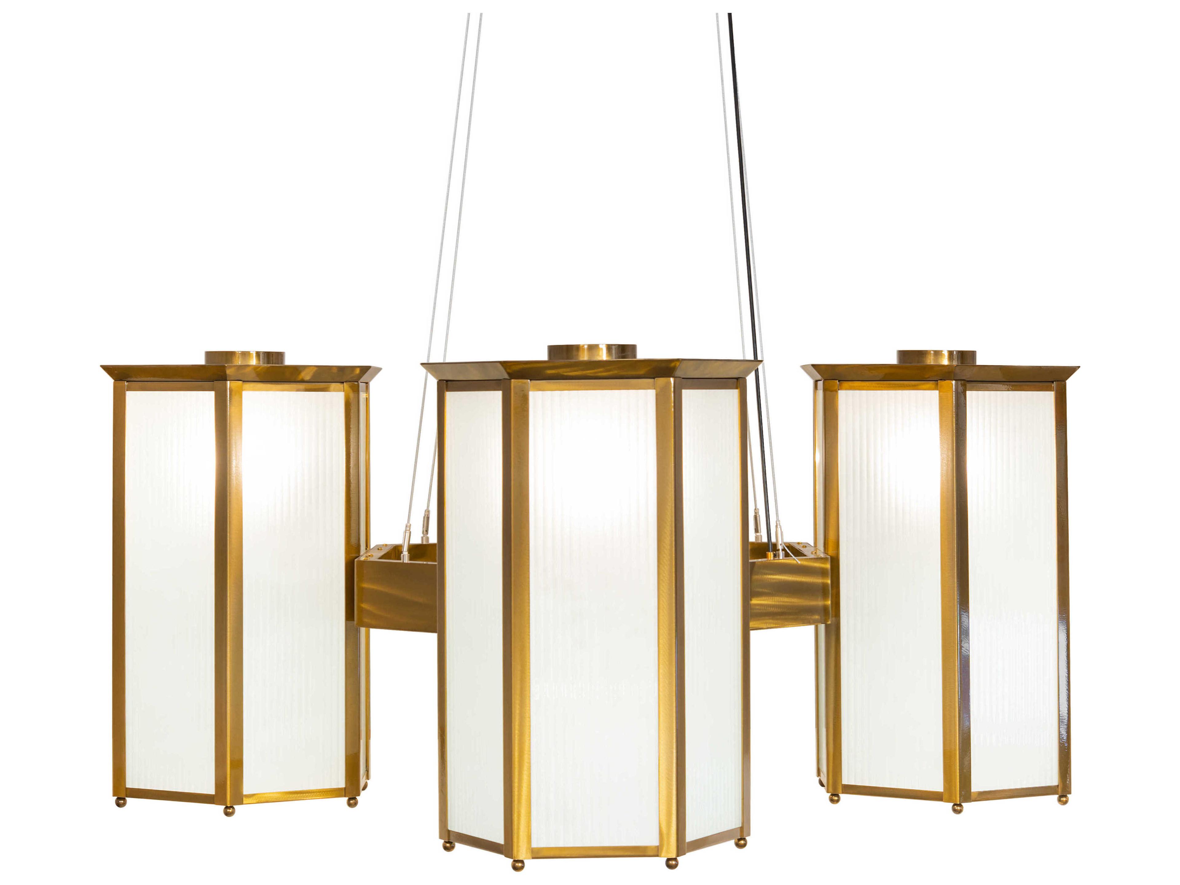 Meyda Affeton 4-Light Transparent Gold Pendant