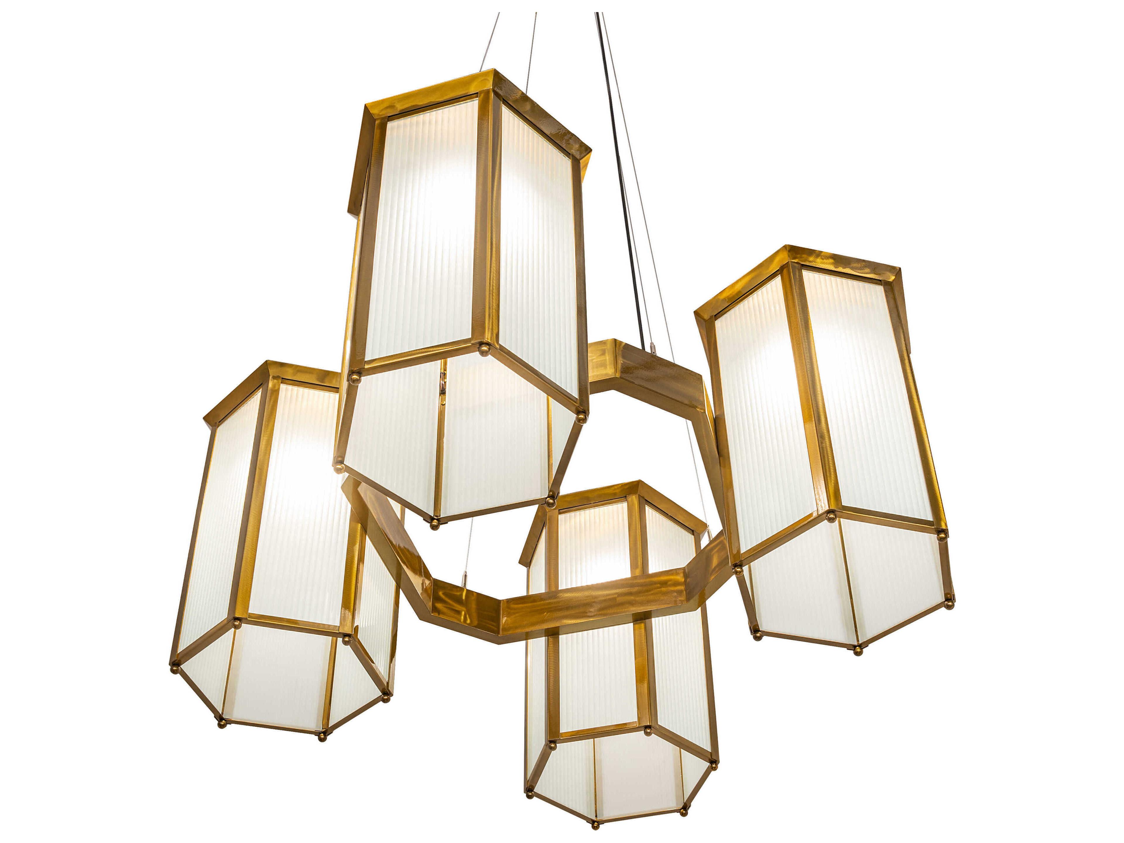 Meyda Affeton 4-Light Transparent Gold Pendant