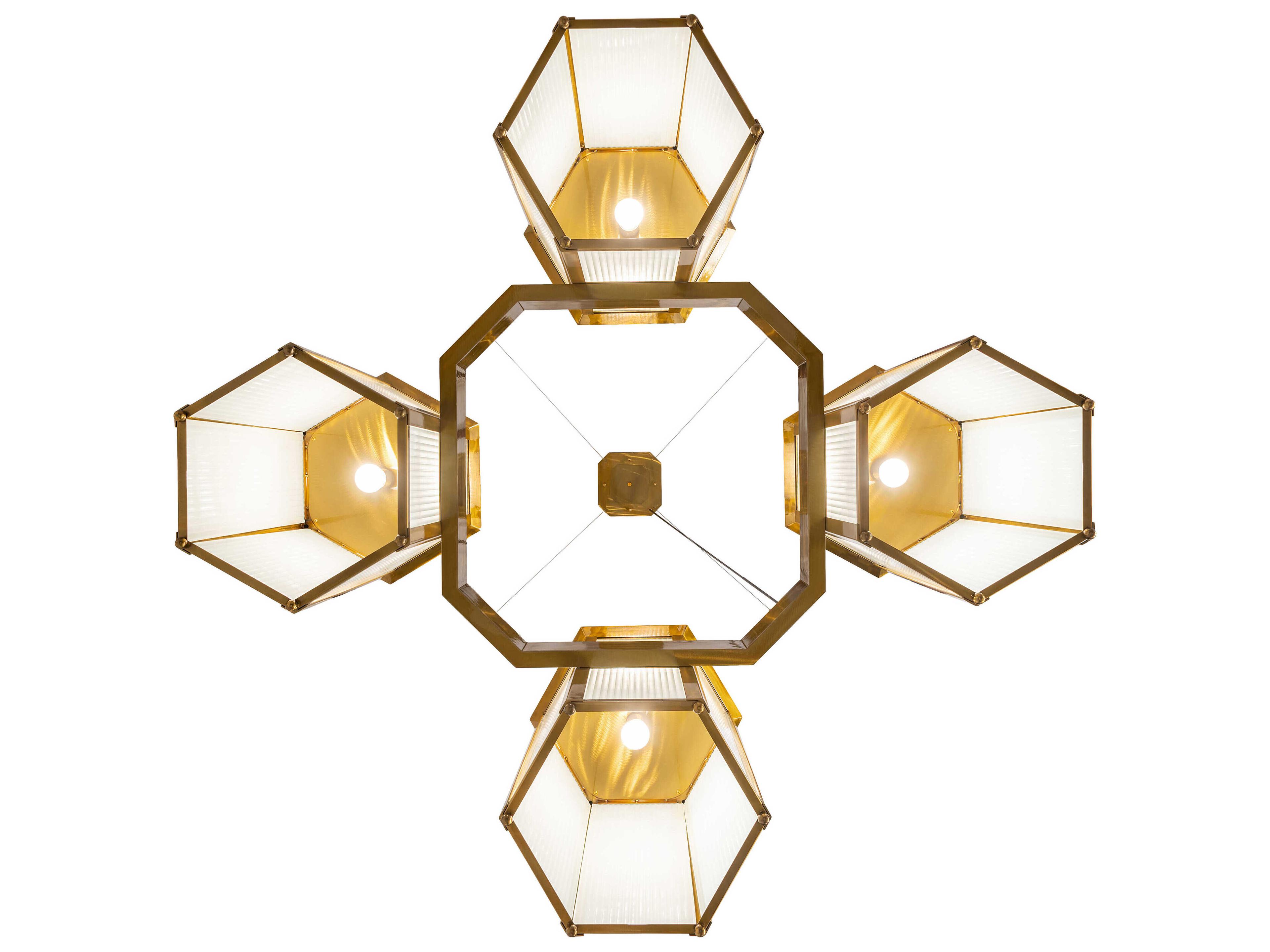 Meyda Affeton 4-Light Transparent Gold Pendant