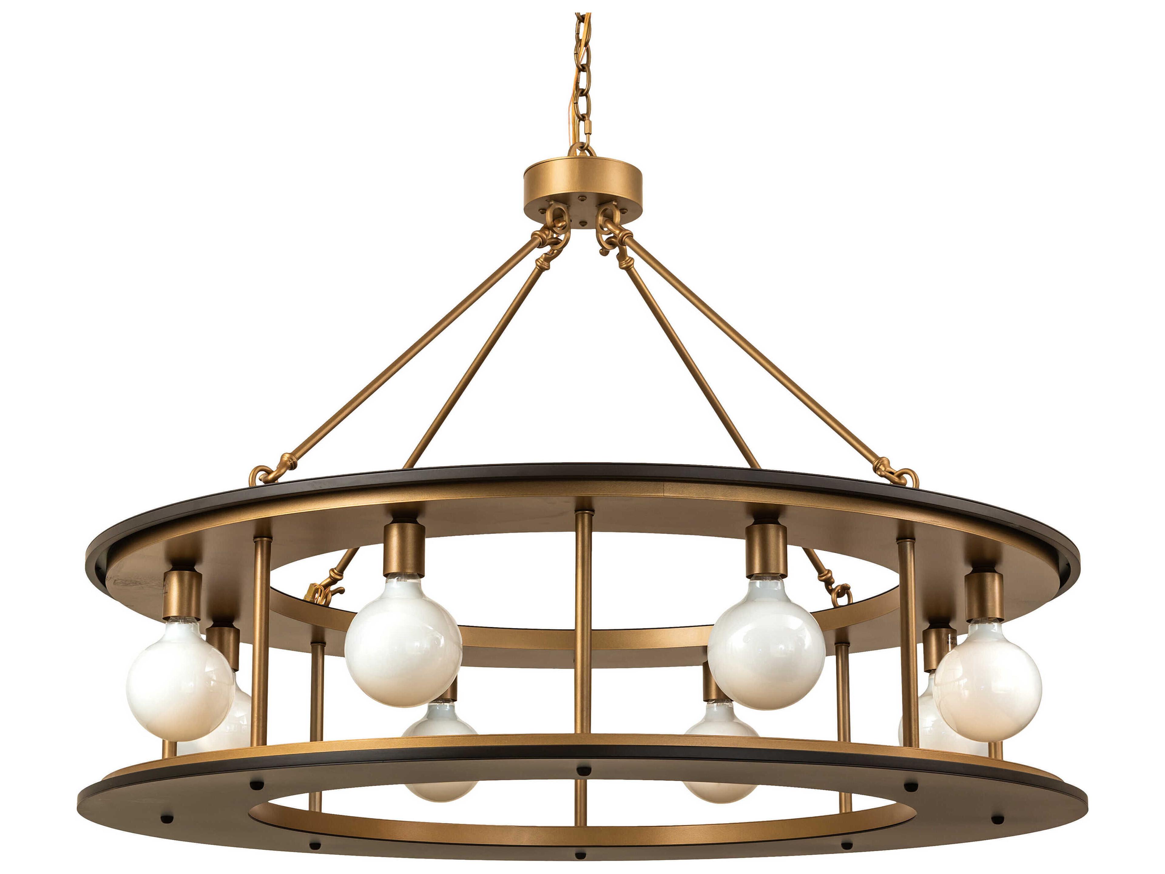 Reginald 8-Light Gold Metallic Oil Rubbed Bronze Pendant