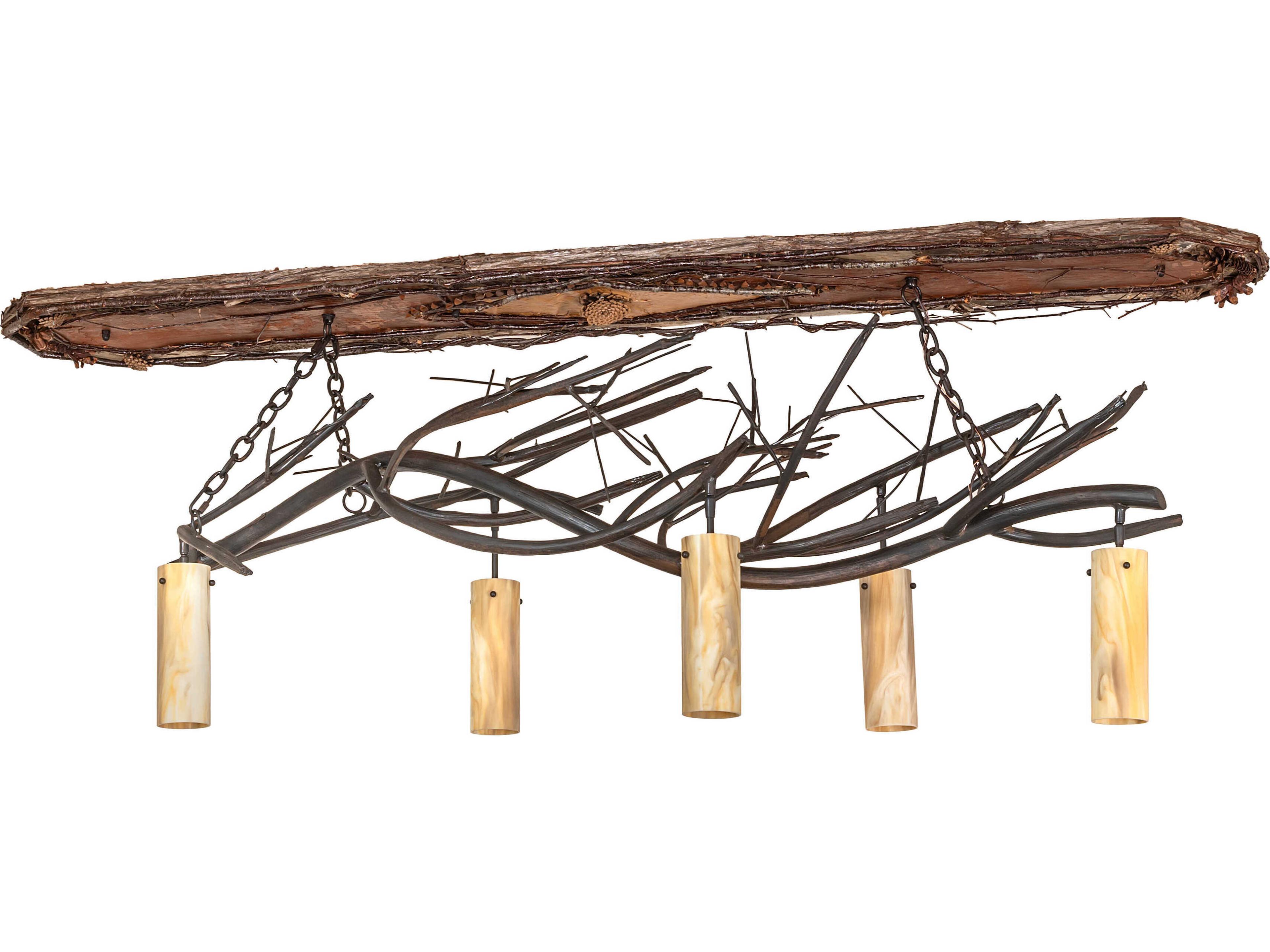 Meyda Winter Solstice 5-Light Rust Patina Copper Island Pendant