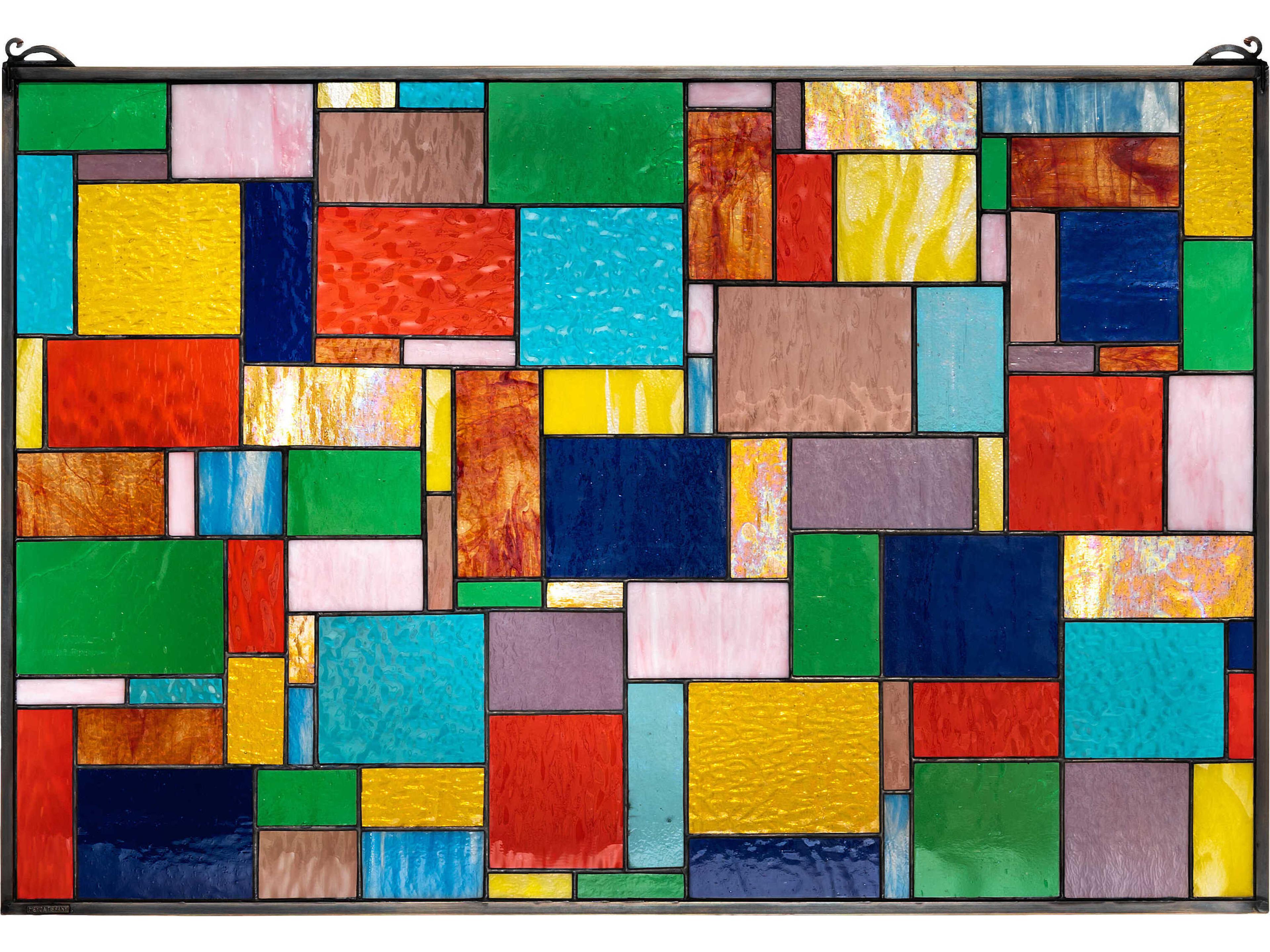 Meyda Meyer Darkened Brass 36" Stained Glass Window