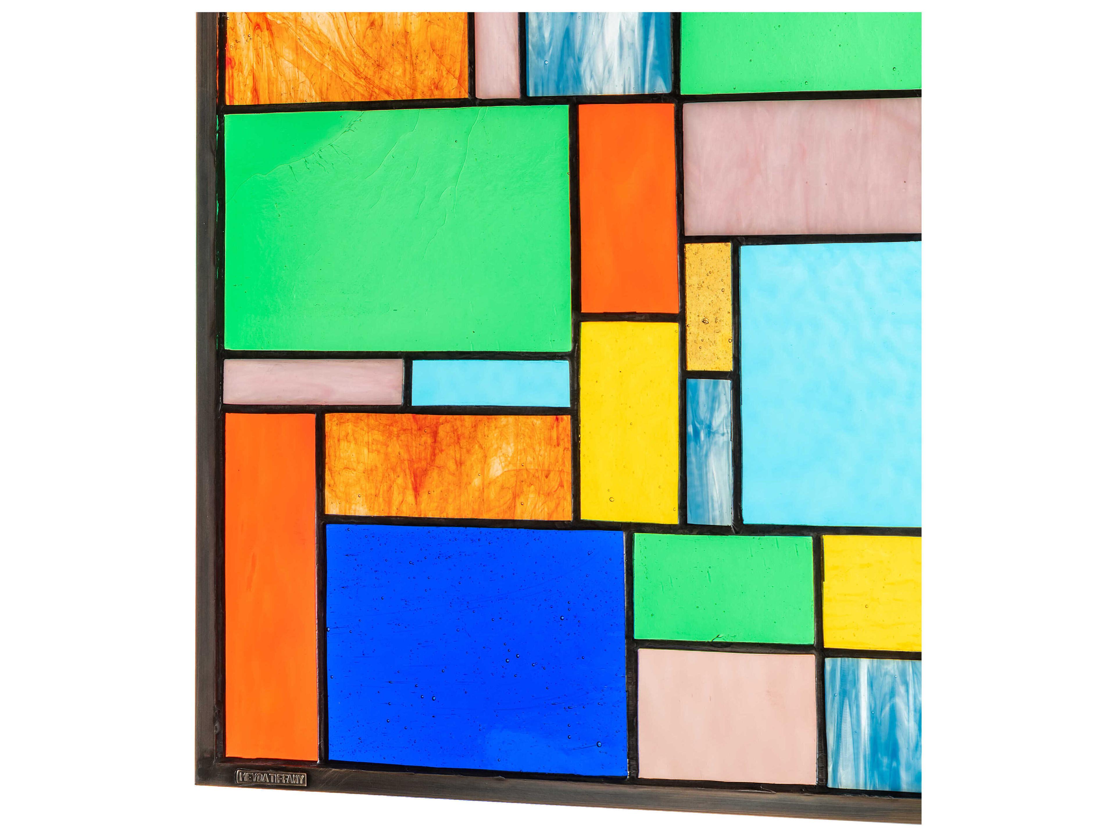 Meyda Meyer Darkened Brass 36" Stained Glass Window