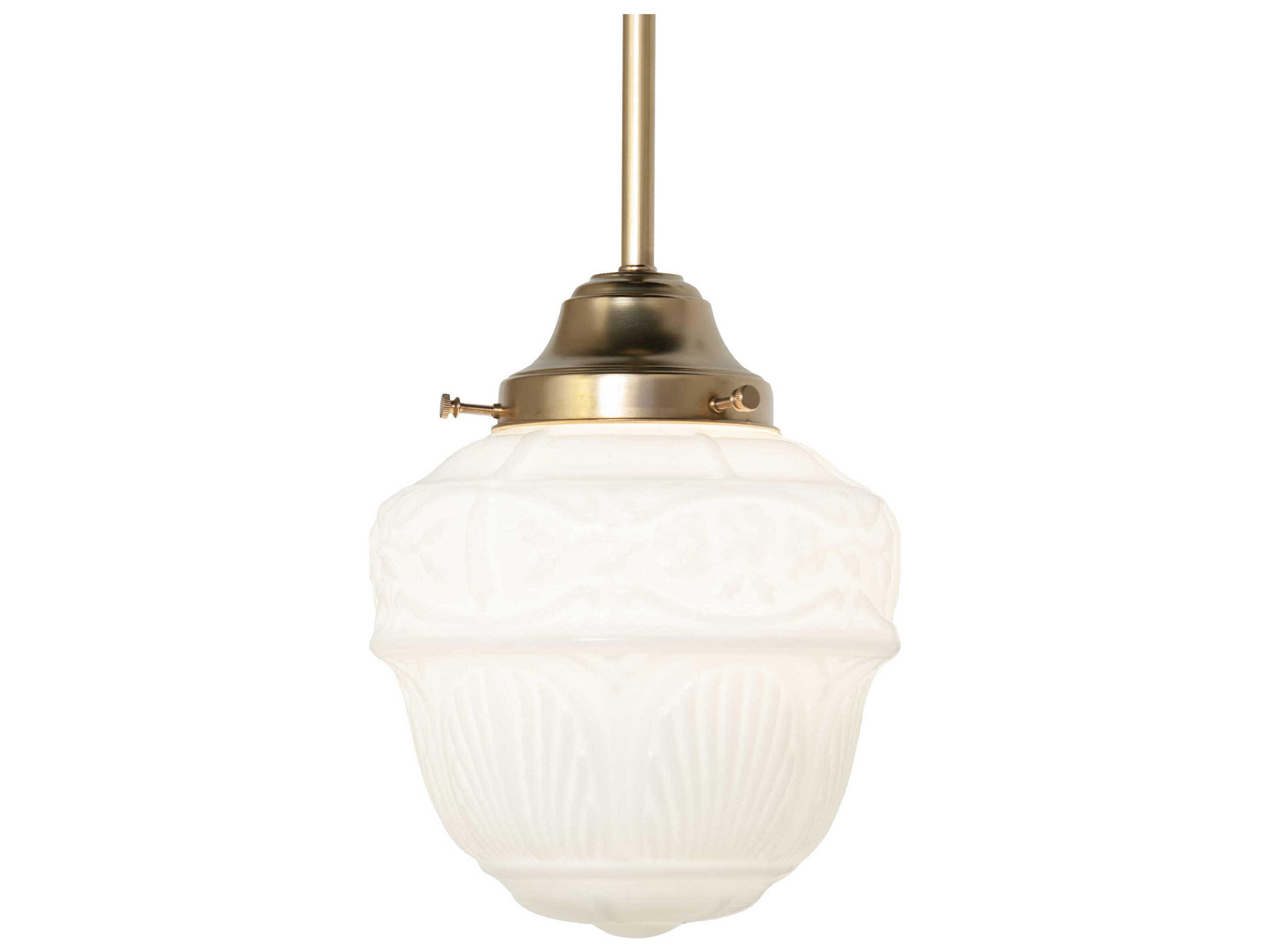 Revival Schoolhouse 1-Light Natural Brass Mini Pendant