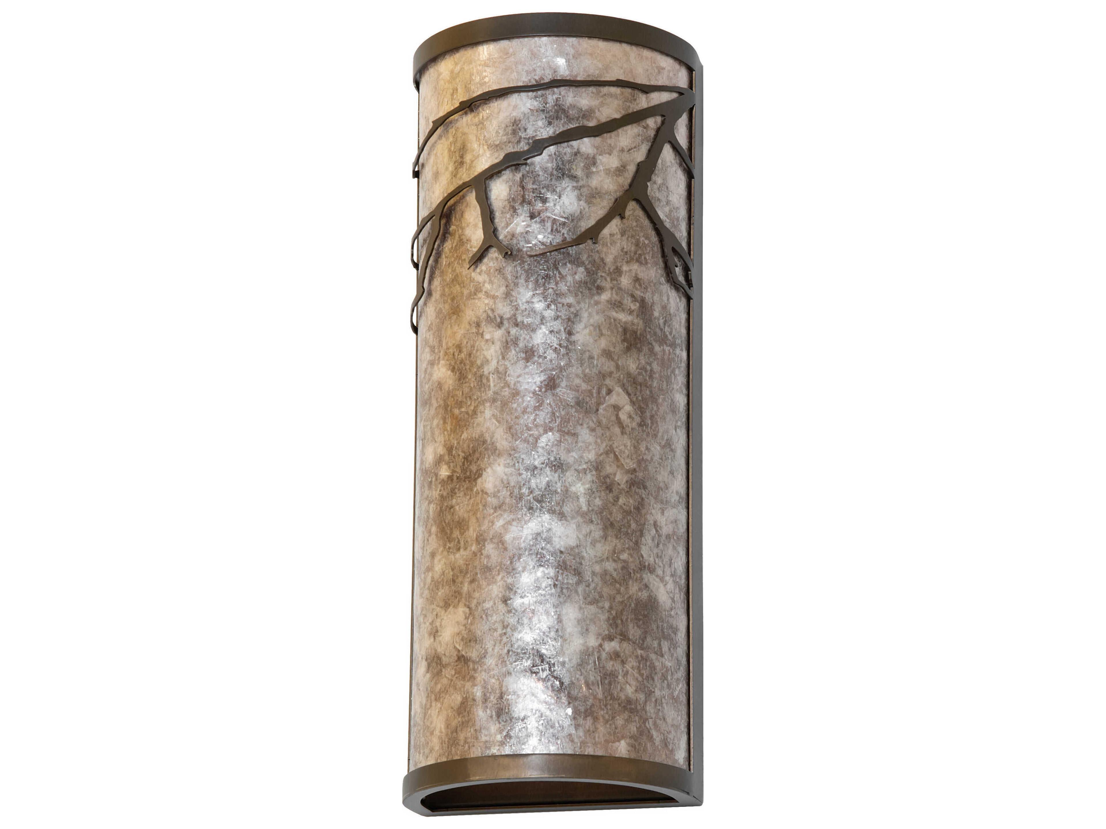 Meyda Branches 2-Light Antique Copper Glass Wall Sconce