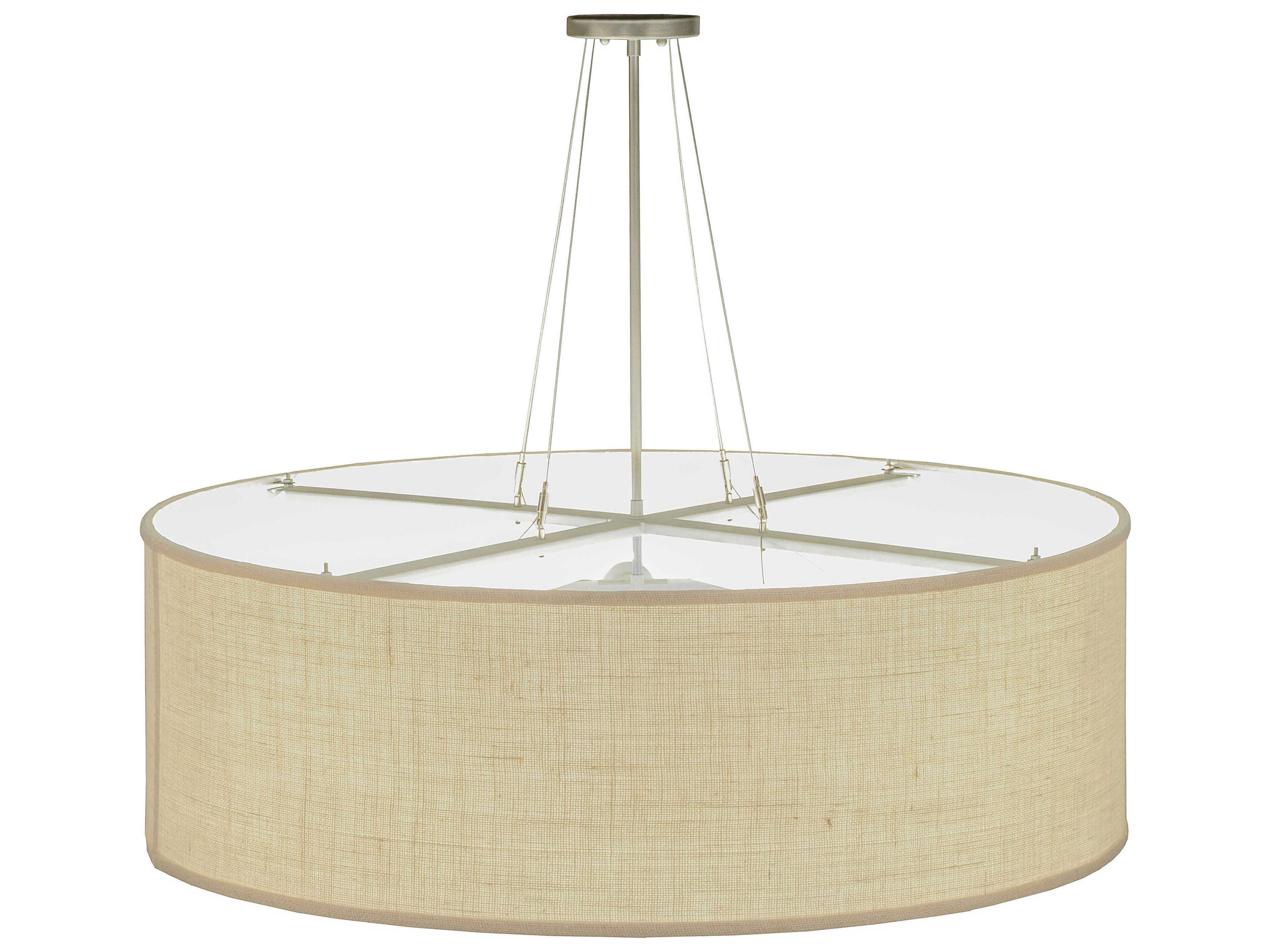 Meyda Cilindro 4-Light Natural Aluminum Silver LED Drum Semi Flush Mount