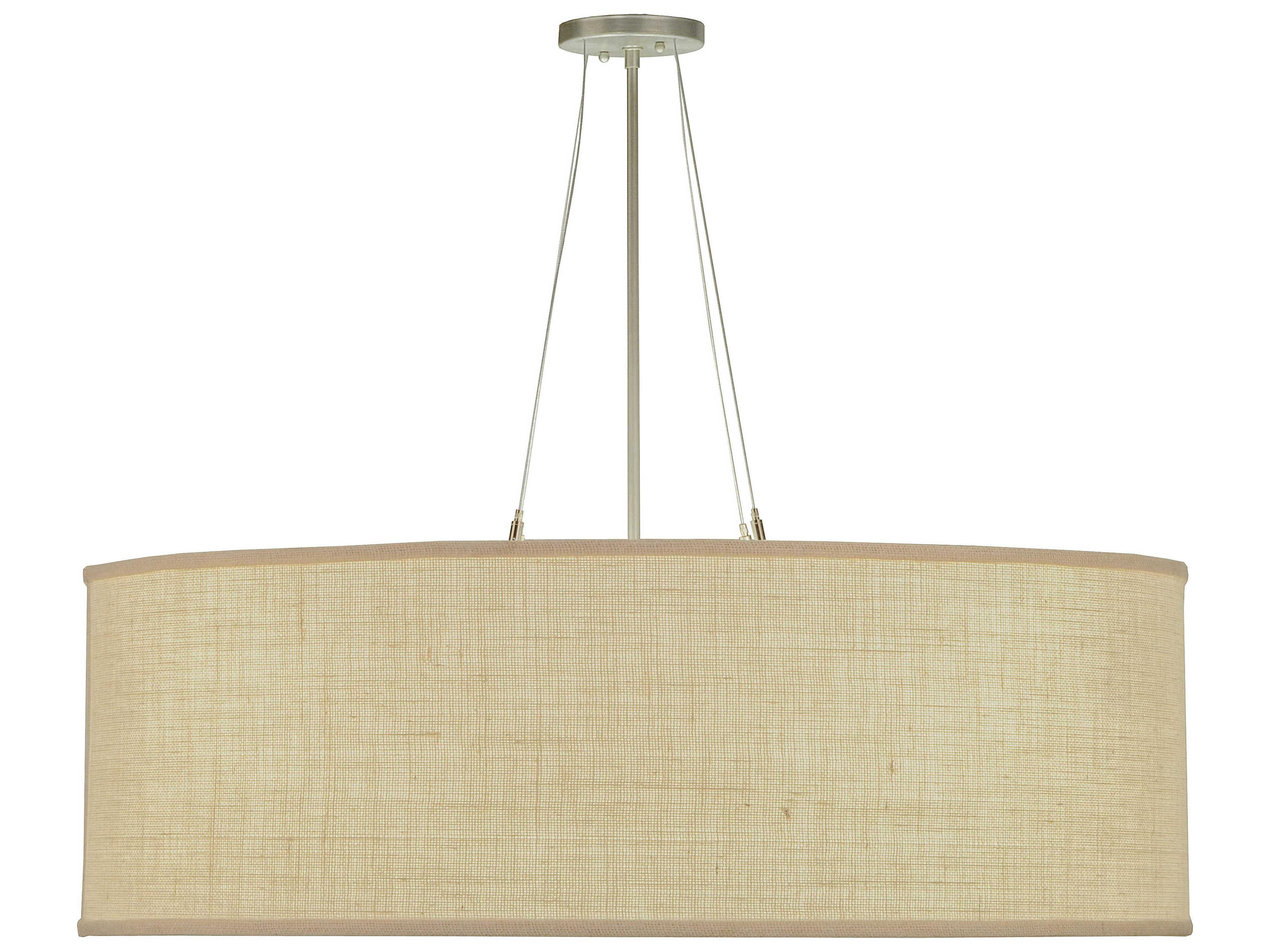 Meyda Cilindro 4-Light Natural Aluminum Silver LED Drum Semi Flush Mount