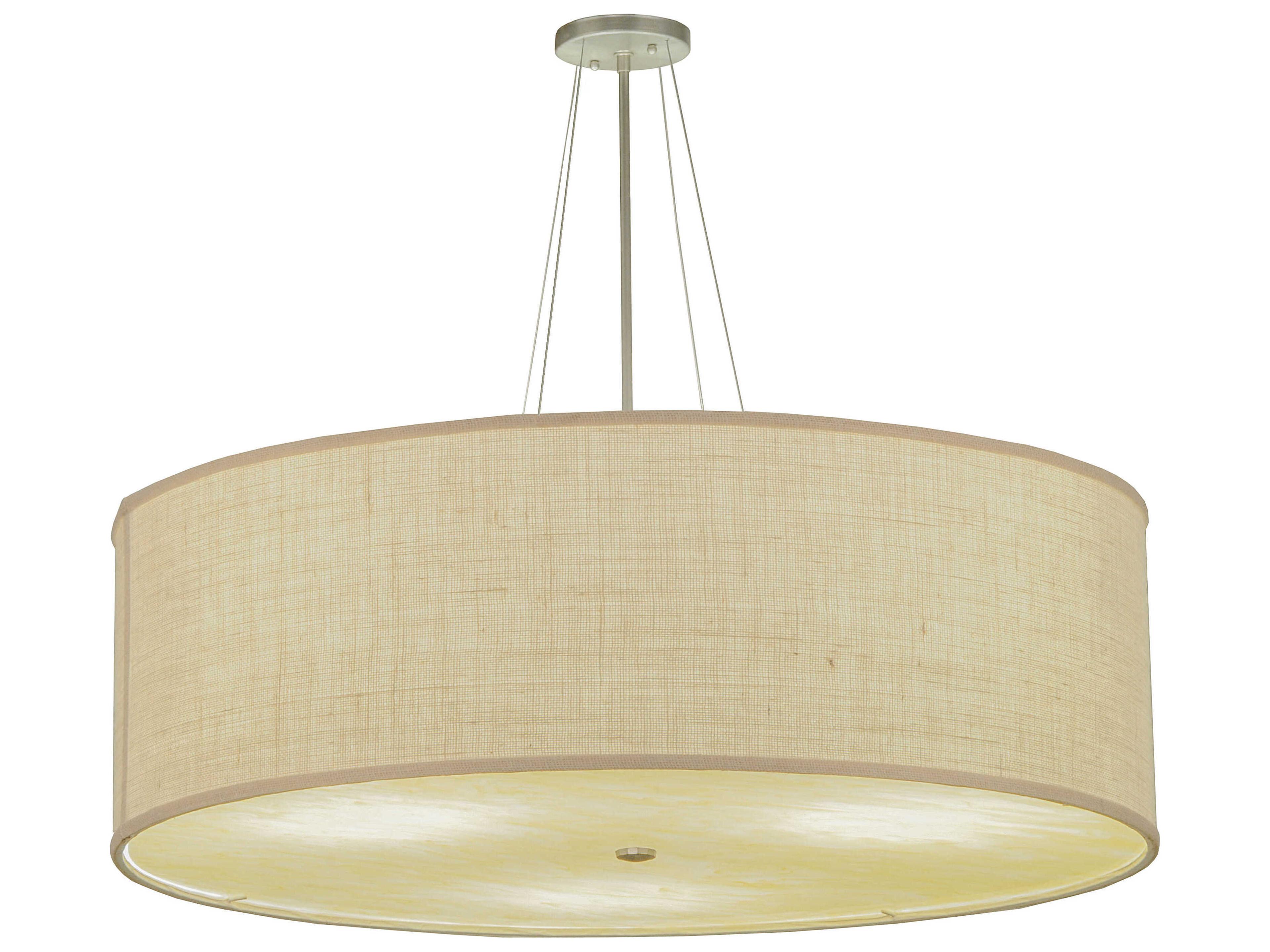 Meyda Cilindro 4-Light Natural Aluminum Silver LED Drum Semi Flush Mount