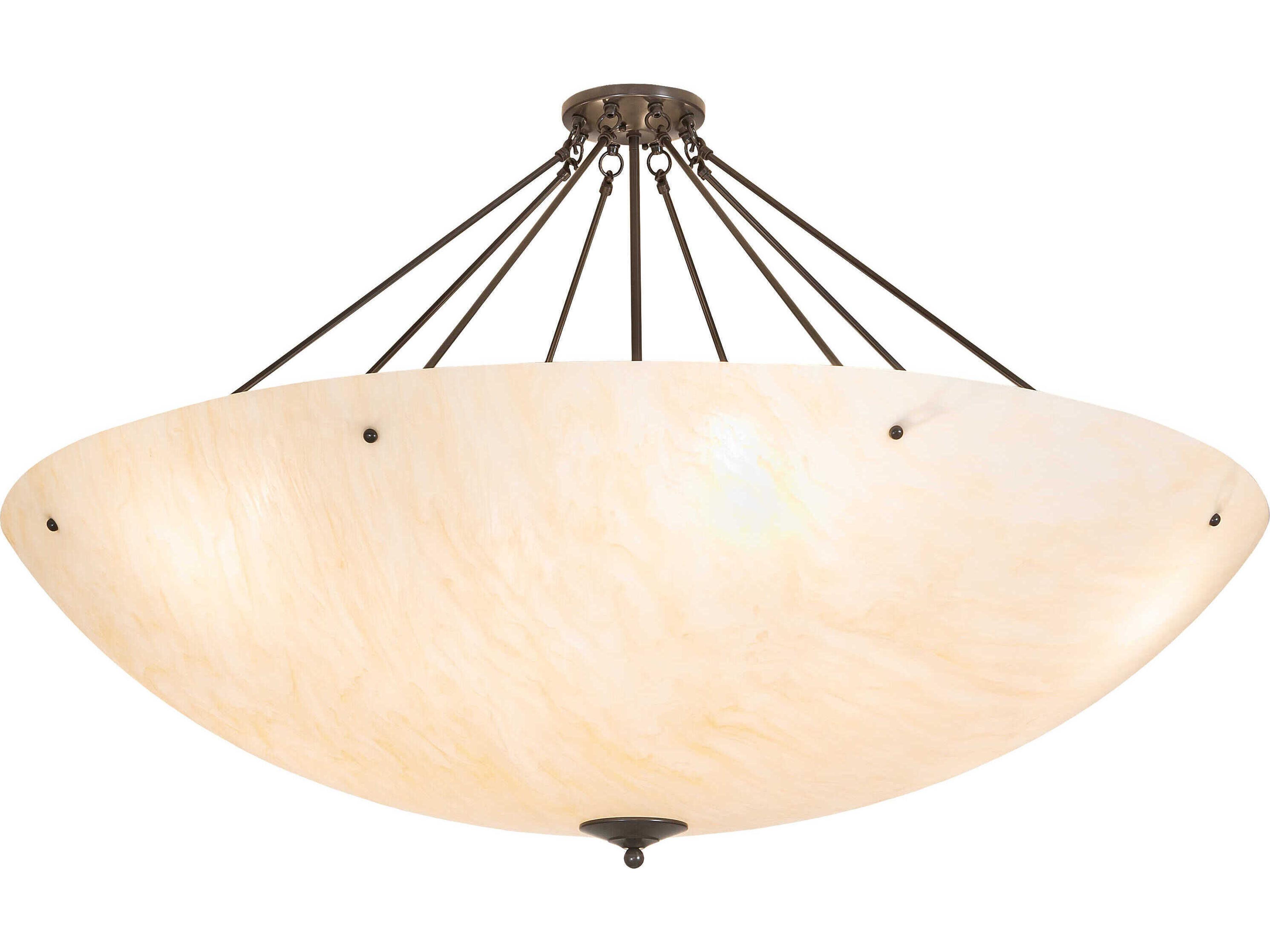 Madison 12-Light Timeless Bronze Bowl Semi Flush Mount