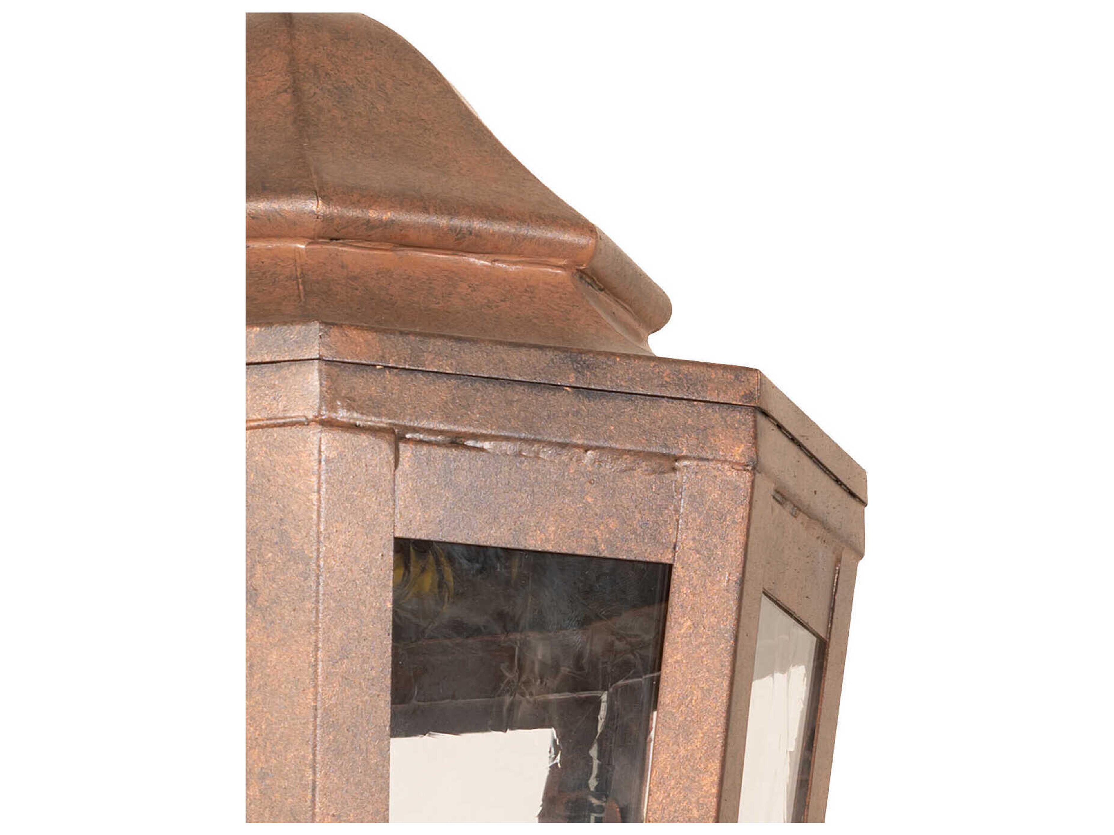 Meyda 1-Light Antique Rust Copper Lantern Mini Pendant