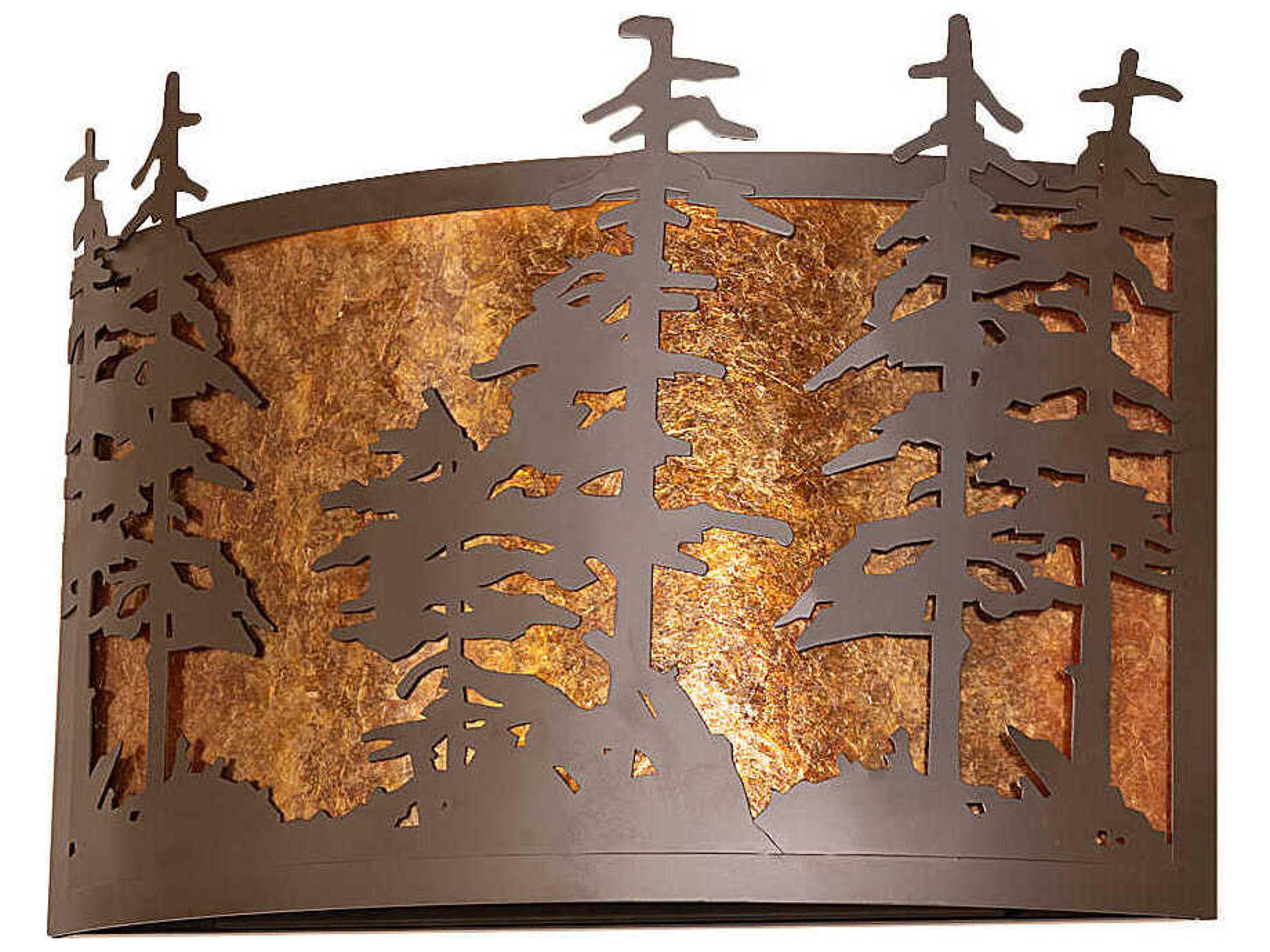 Meyda Pines 2-Light Oil Rubbed Bronze Wall Sconce