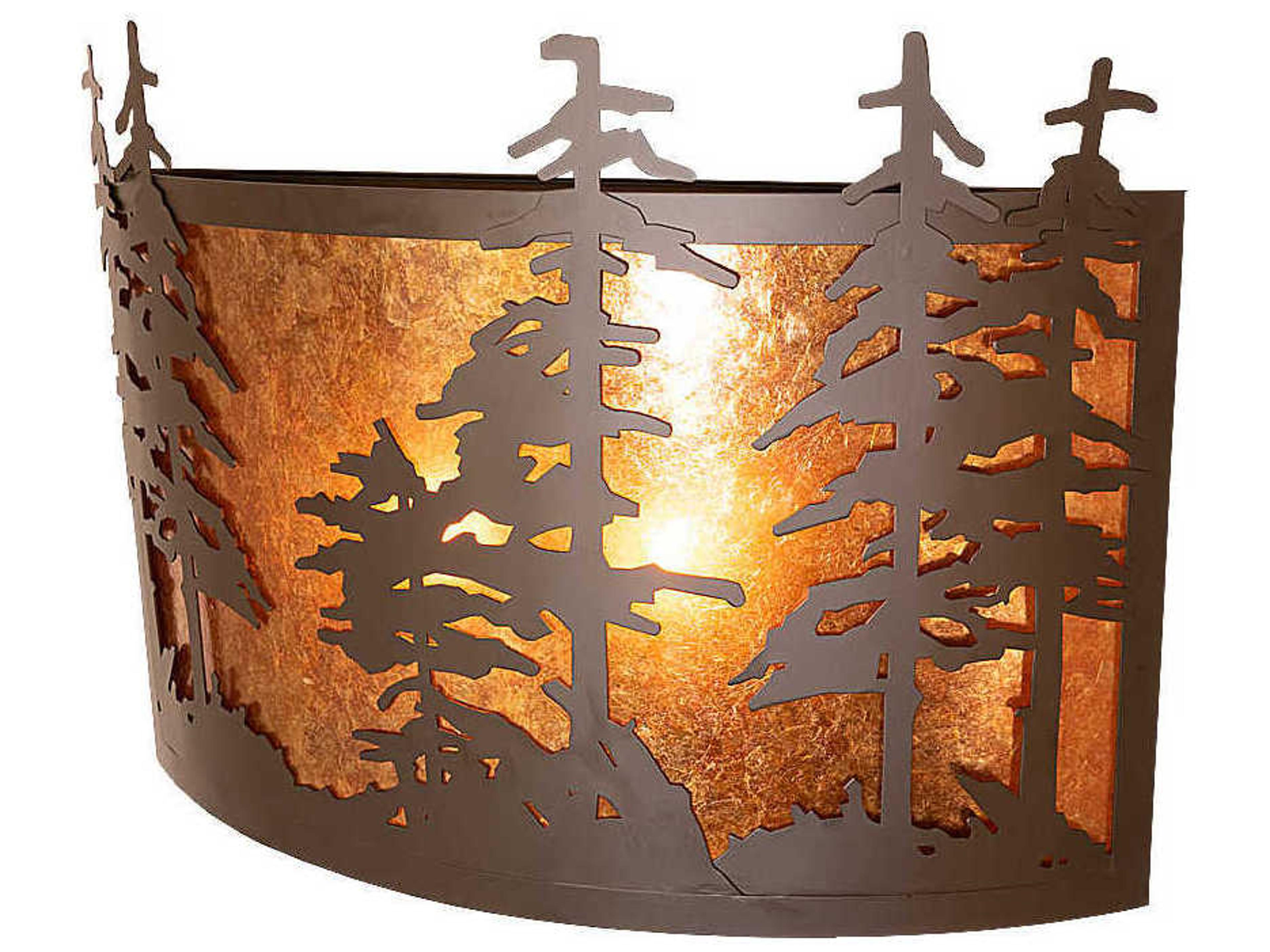 Meyda Pines 2-Light Oil Rubbed Bronze Wall Sconce