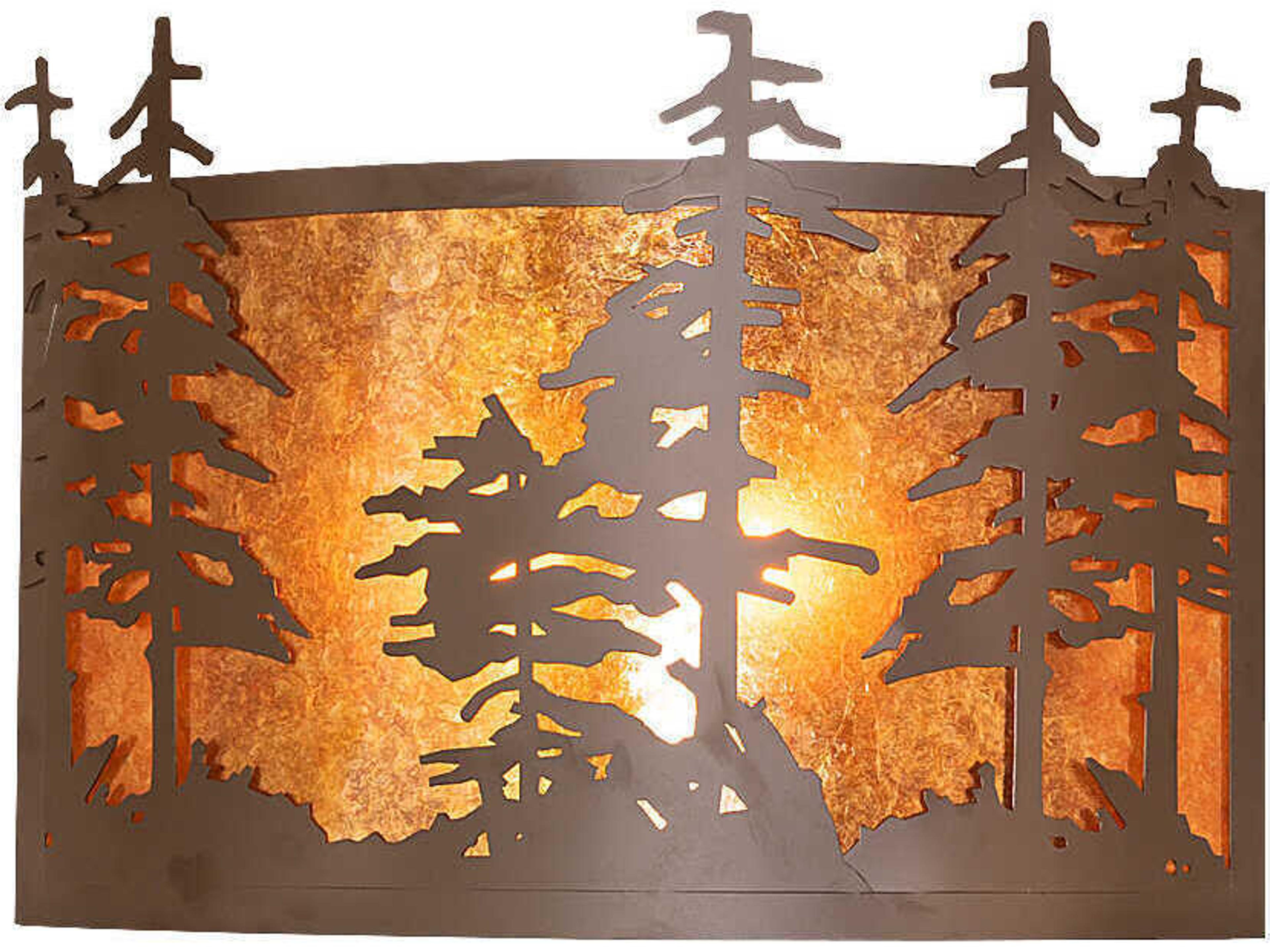 Meyda Pines 2-Light Oil Rubbed Bronze Wall Sconce