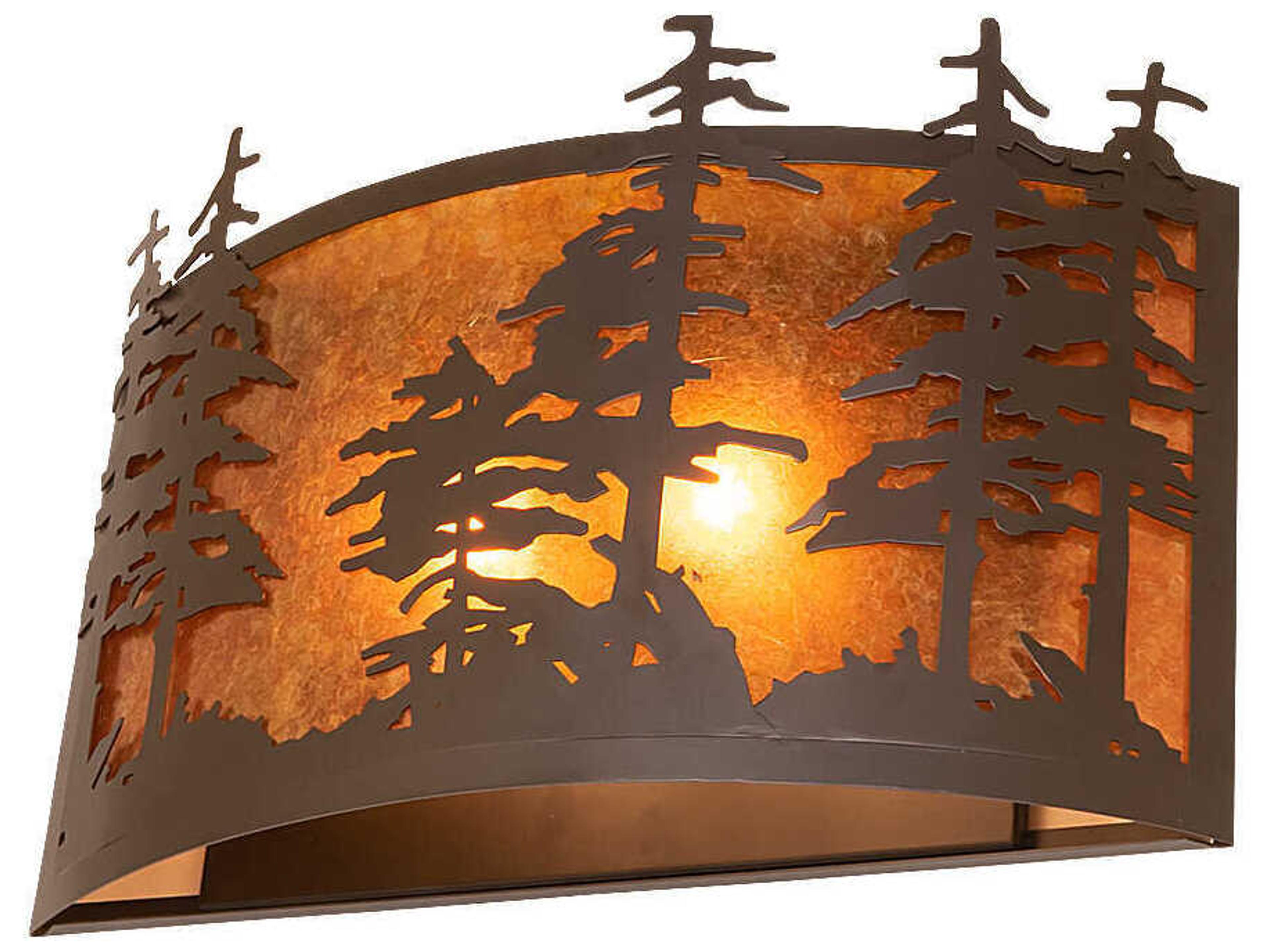 Meyda Pines 2-Light Oil Rubbed Bronze Wall Sconce