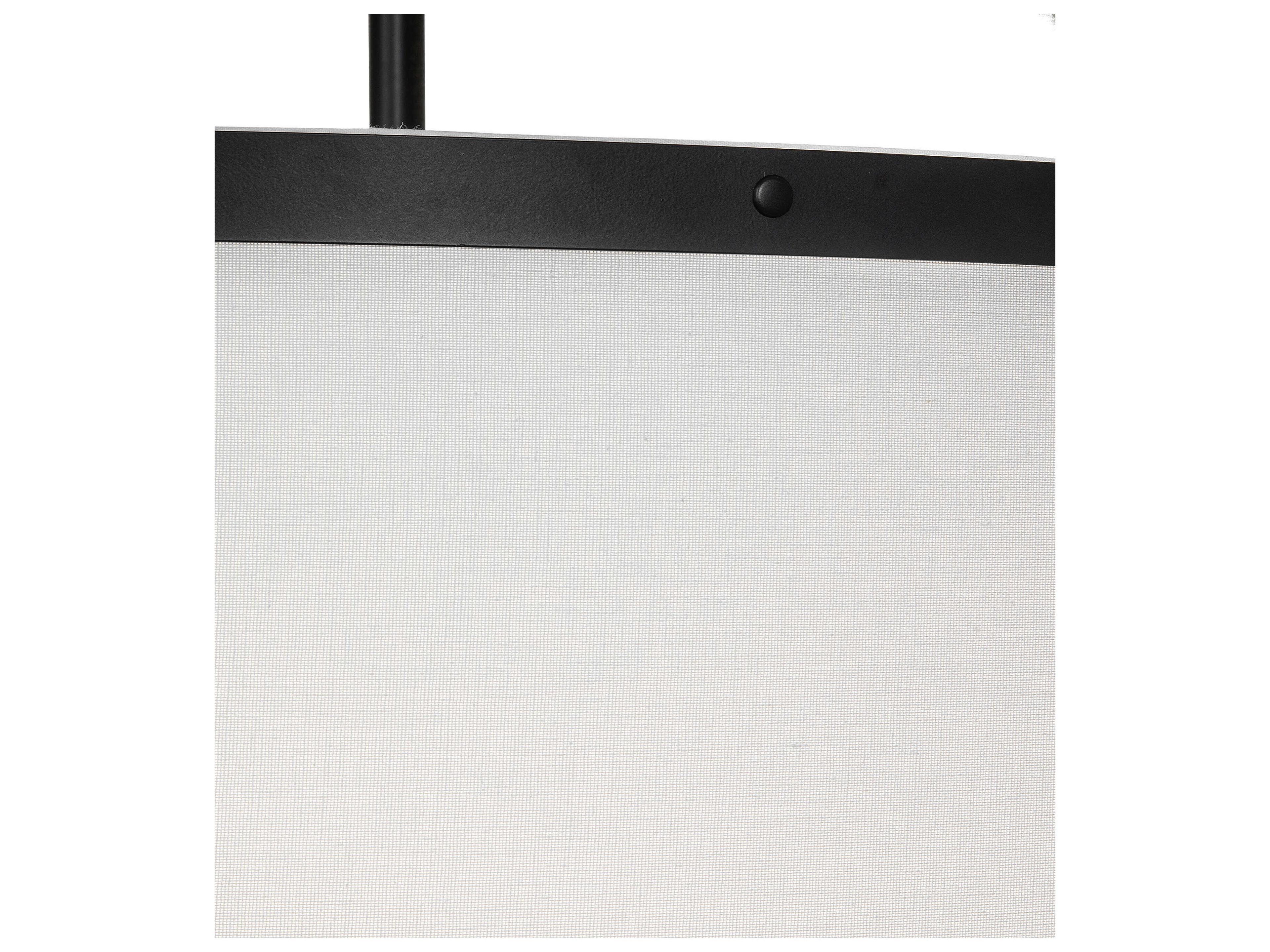 Meyda Cilindro 3-Light Solar Black White Drum Pendant