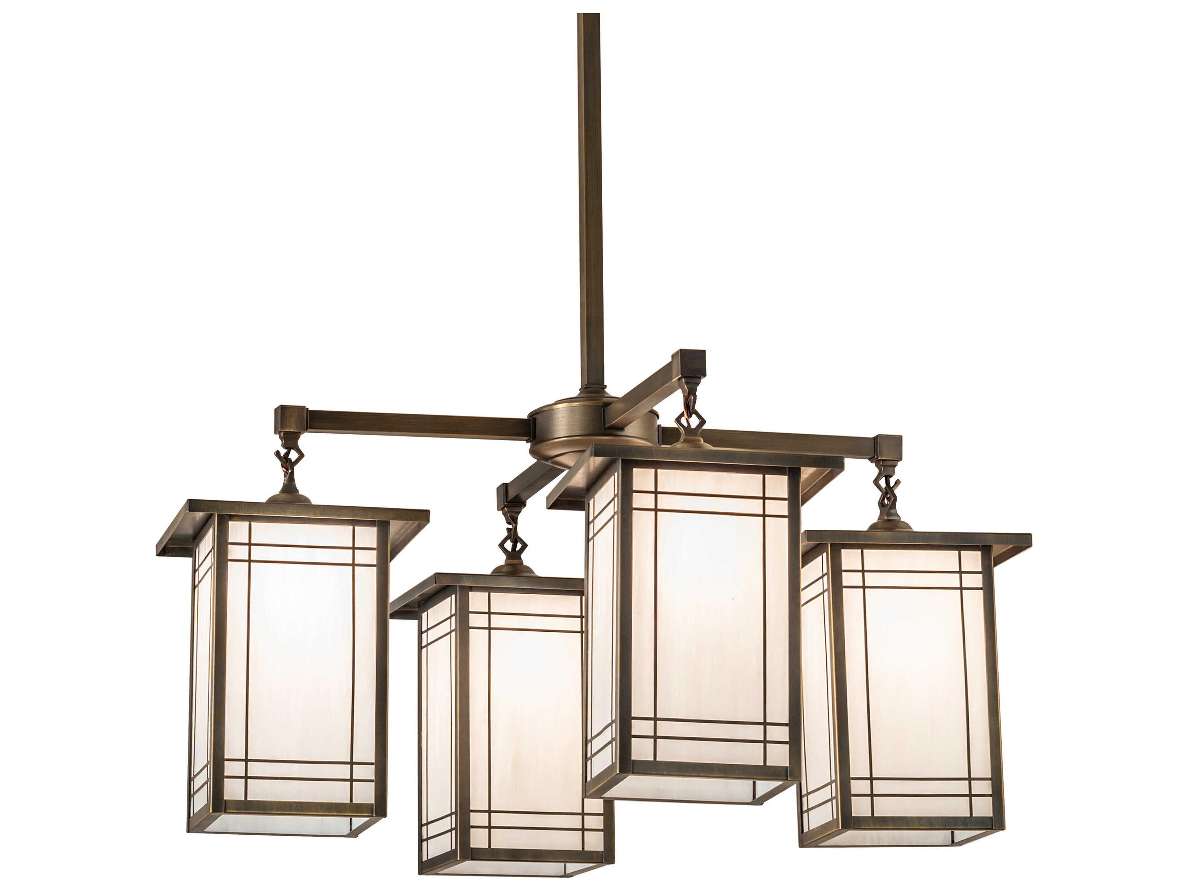 Hyde Park 4-Light Antique Brass Chandelier