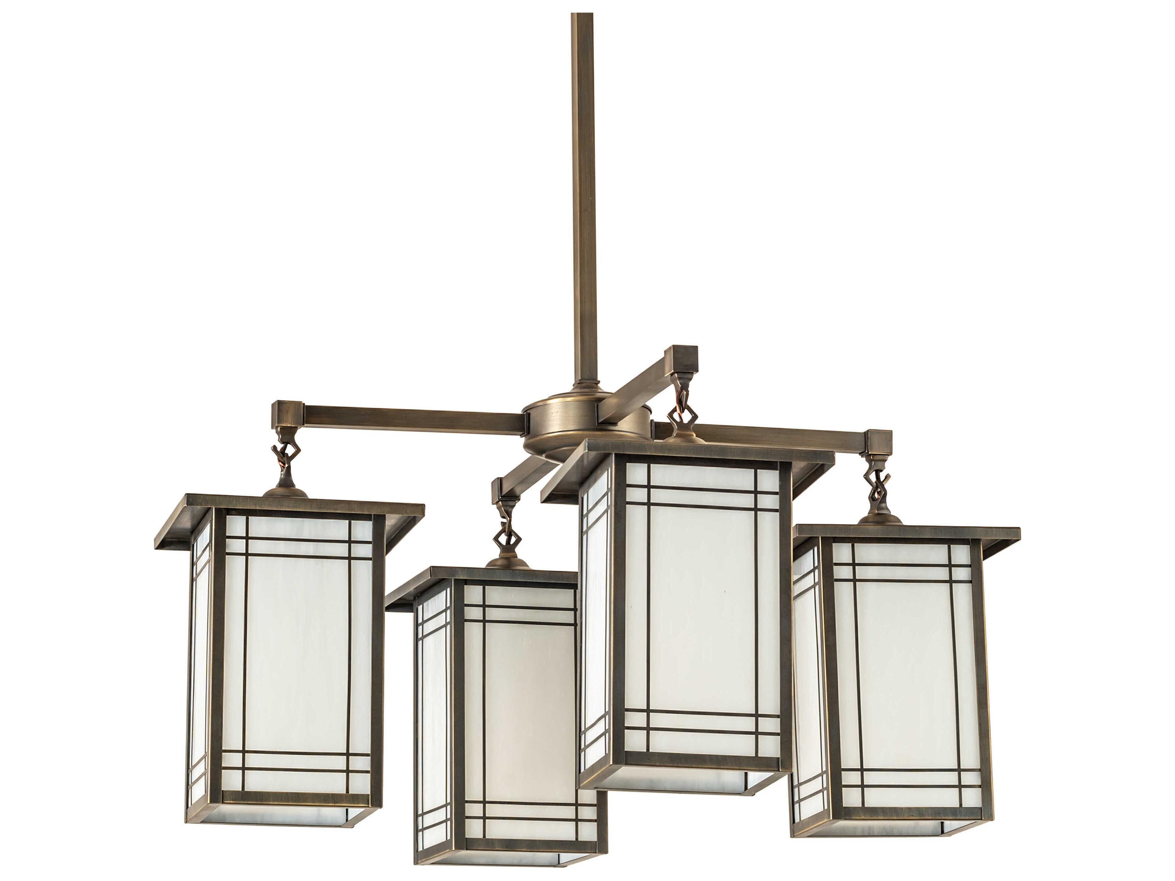 Meyda Hyde Park 4-Light Antique Brass Chandelier