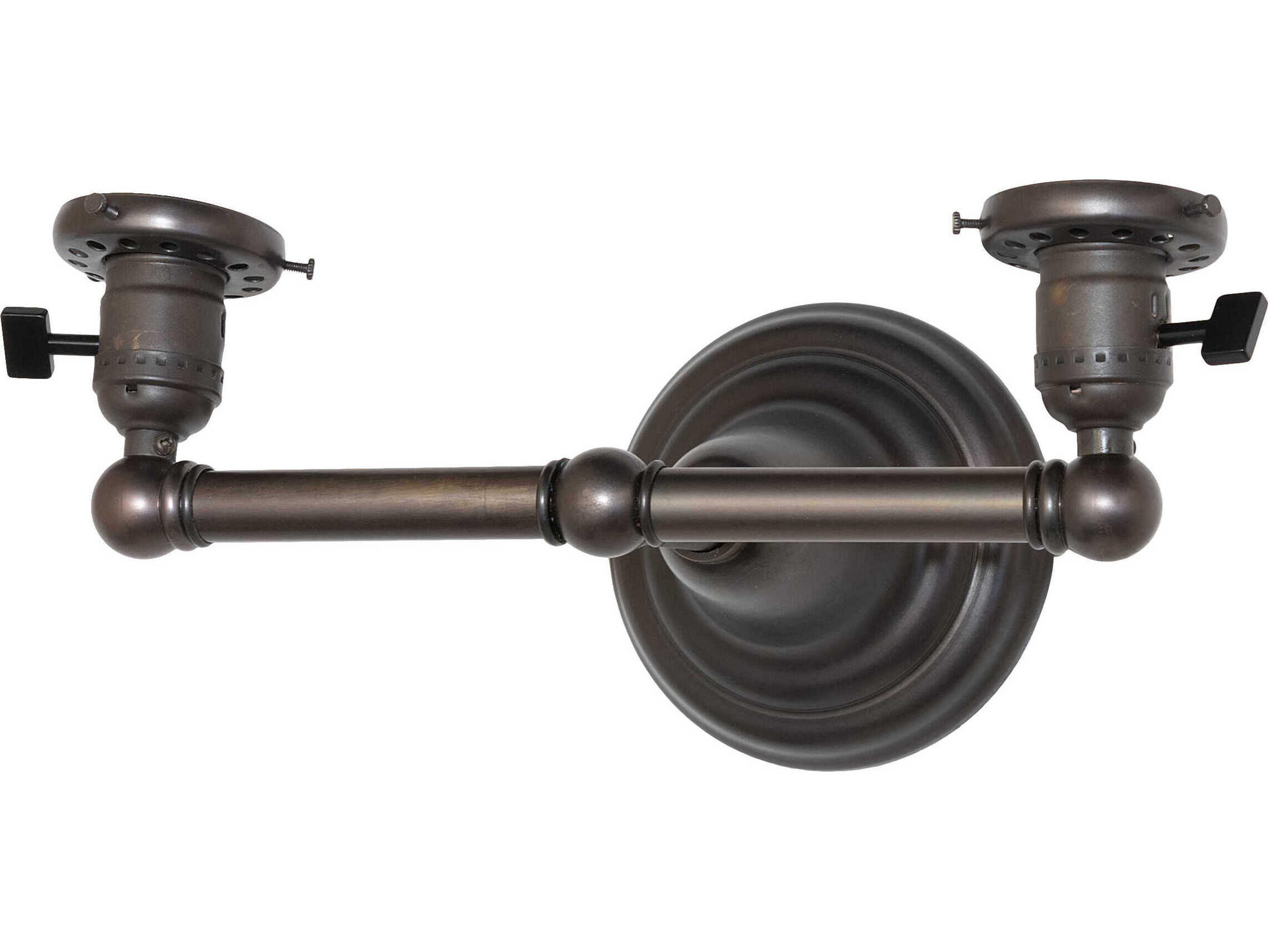 2-Light Black Vanity Light