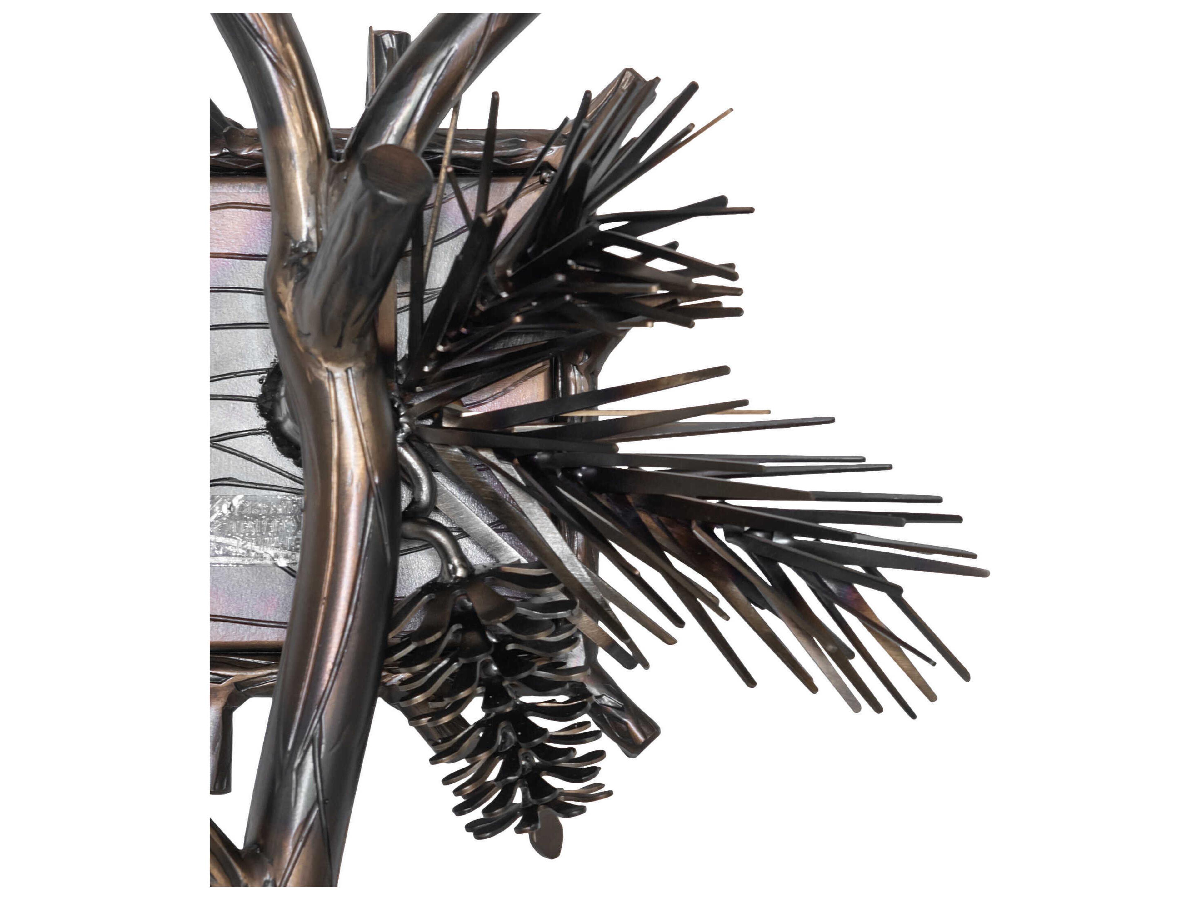 Meyda Lone Pine 2-Light Light Burnished Antique Copper Wall Sconce