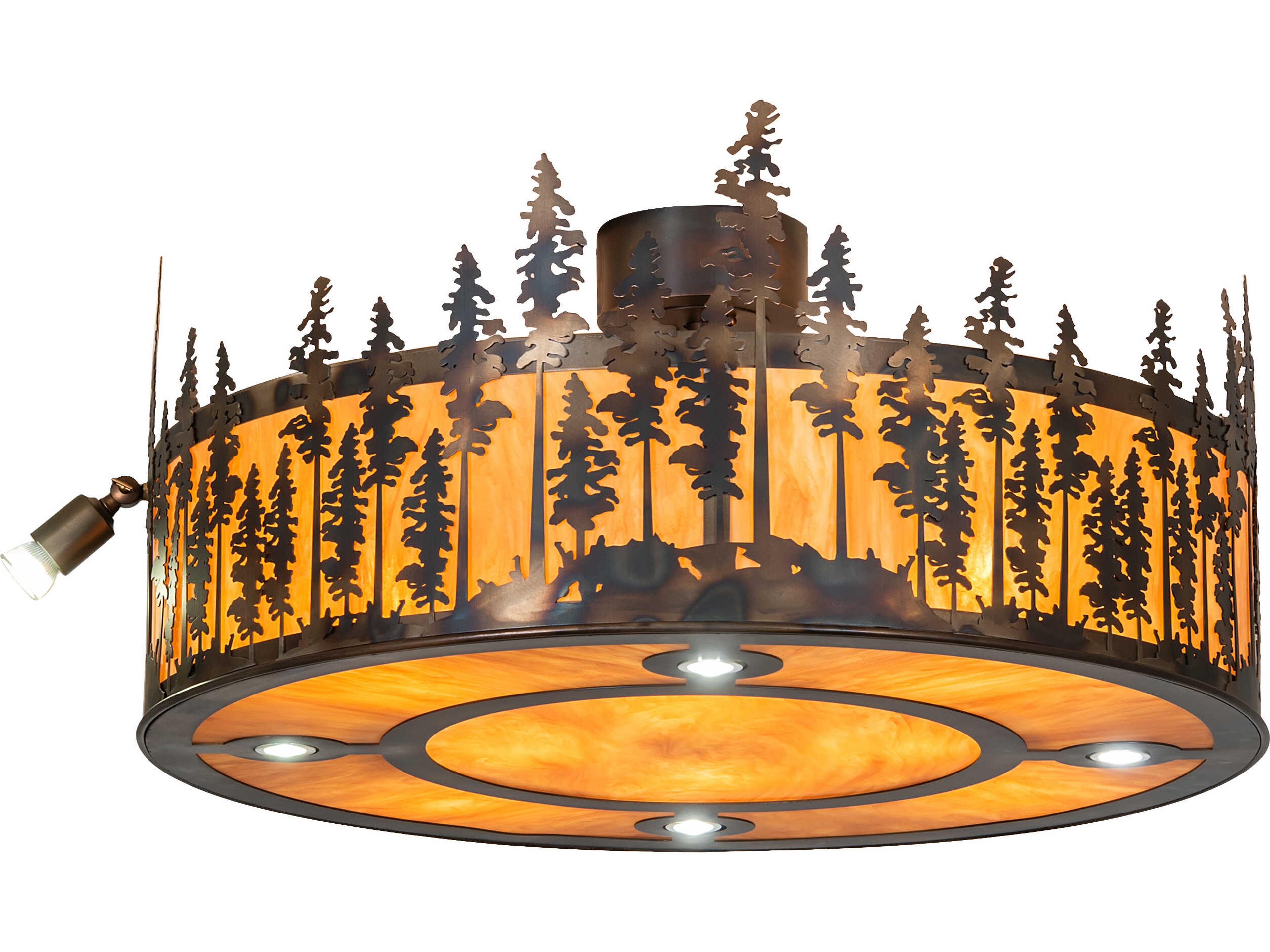 Personalized 8-Light Ambra Sienna Idalight Copper Pendant