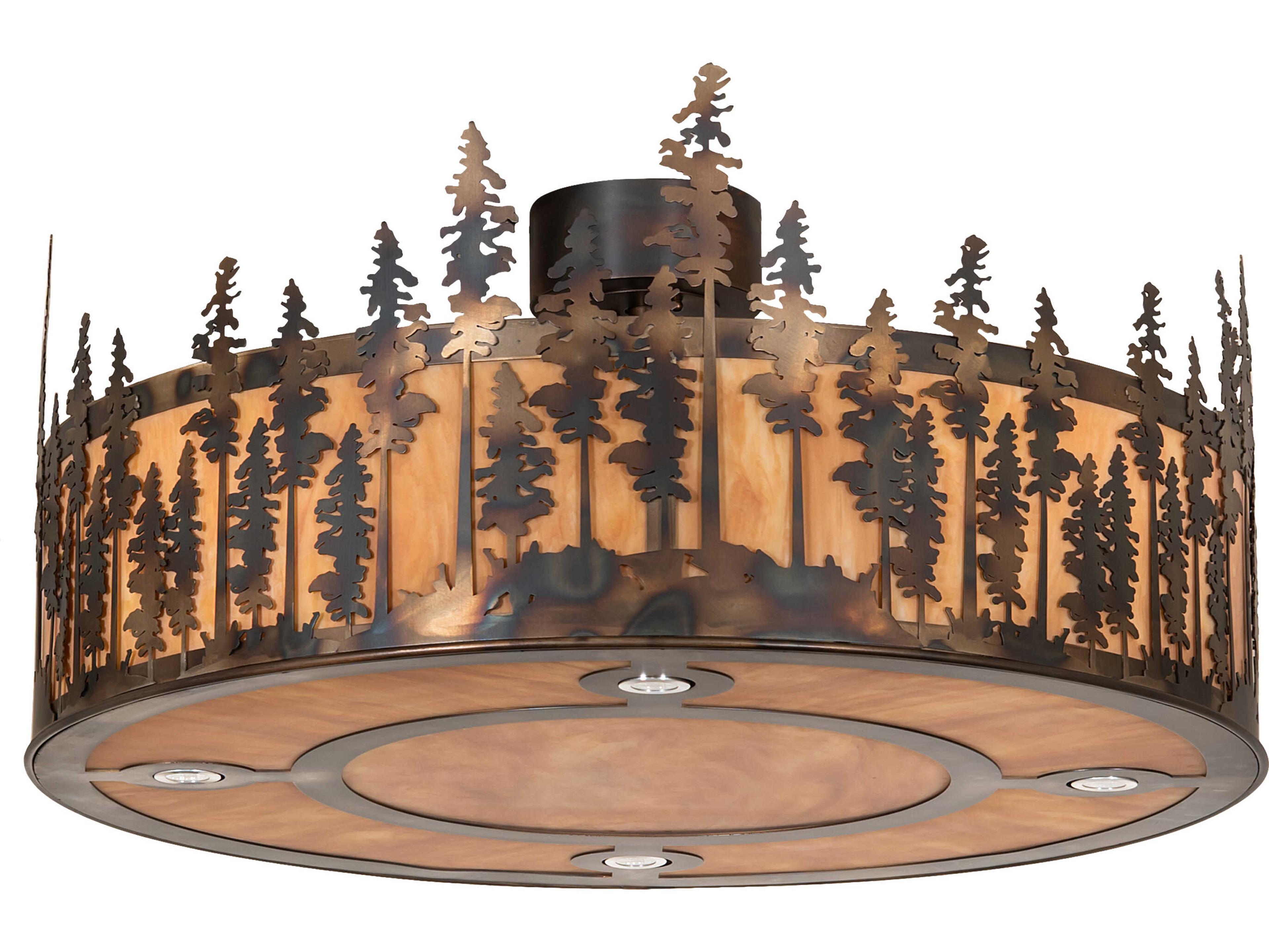 Meyda Personalized 8-Light Ambra Sienna Idalight Copper Pendant