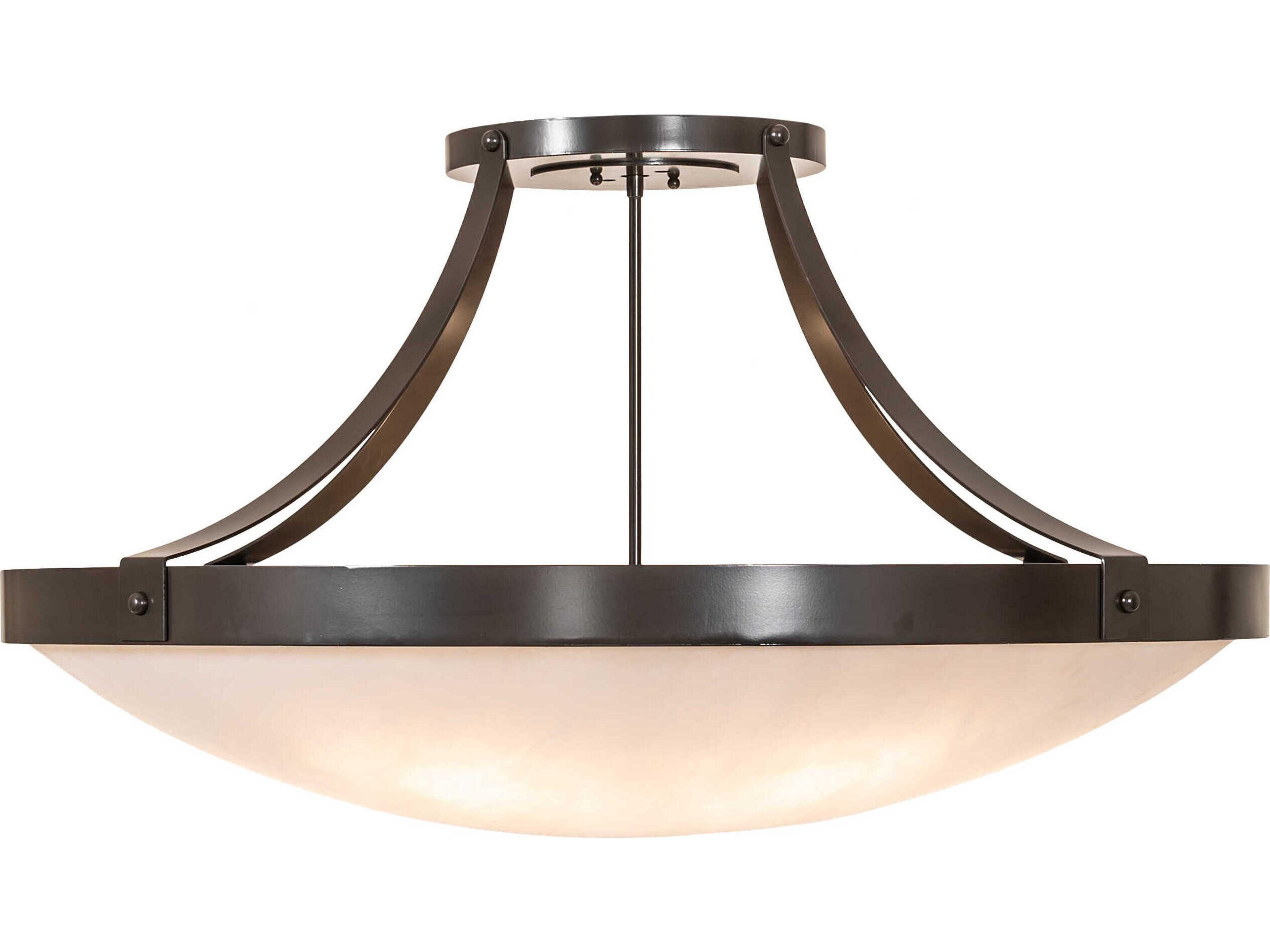 Meyda 6-Light Timeless Bronze Bowl Semi Flush Mount