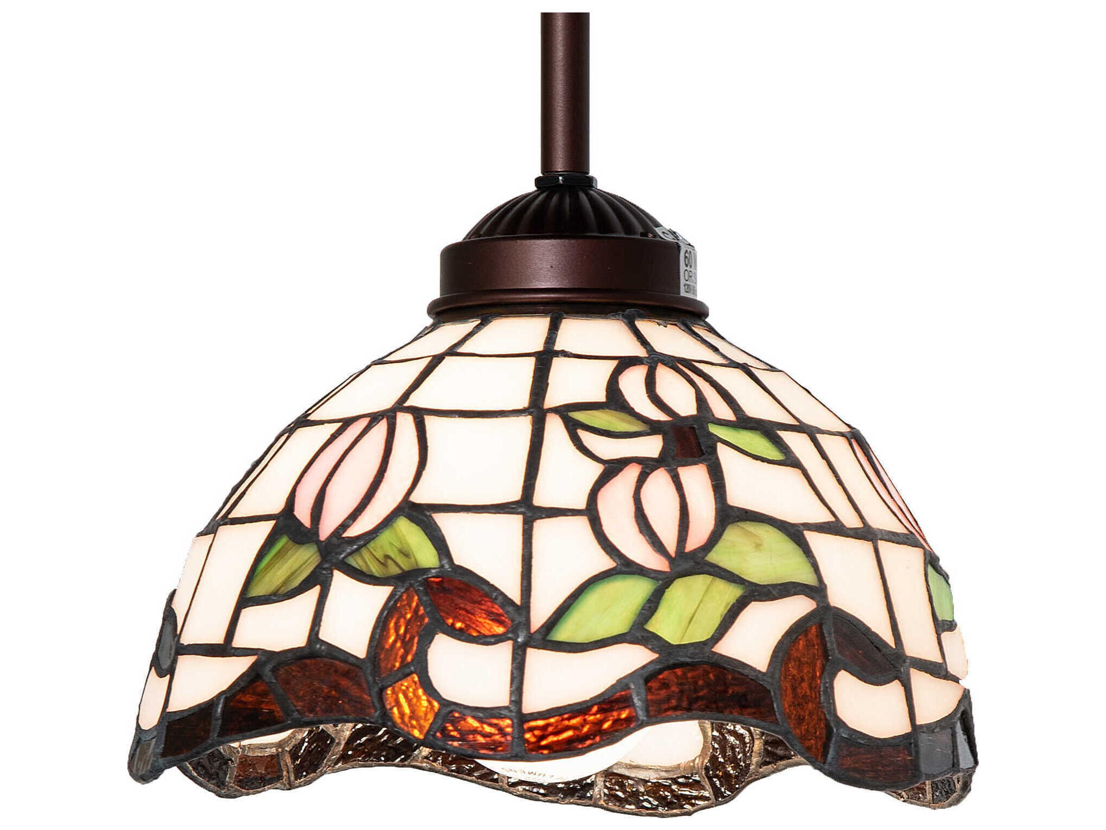 Roseborder 1-Light Mahogany Bronze Dome Mini Pendant