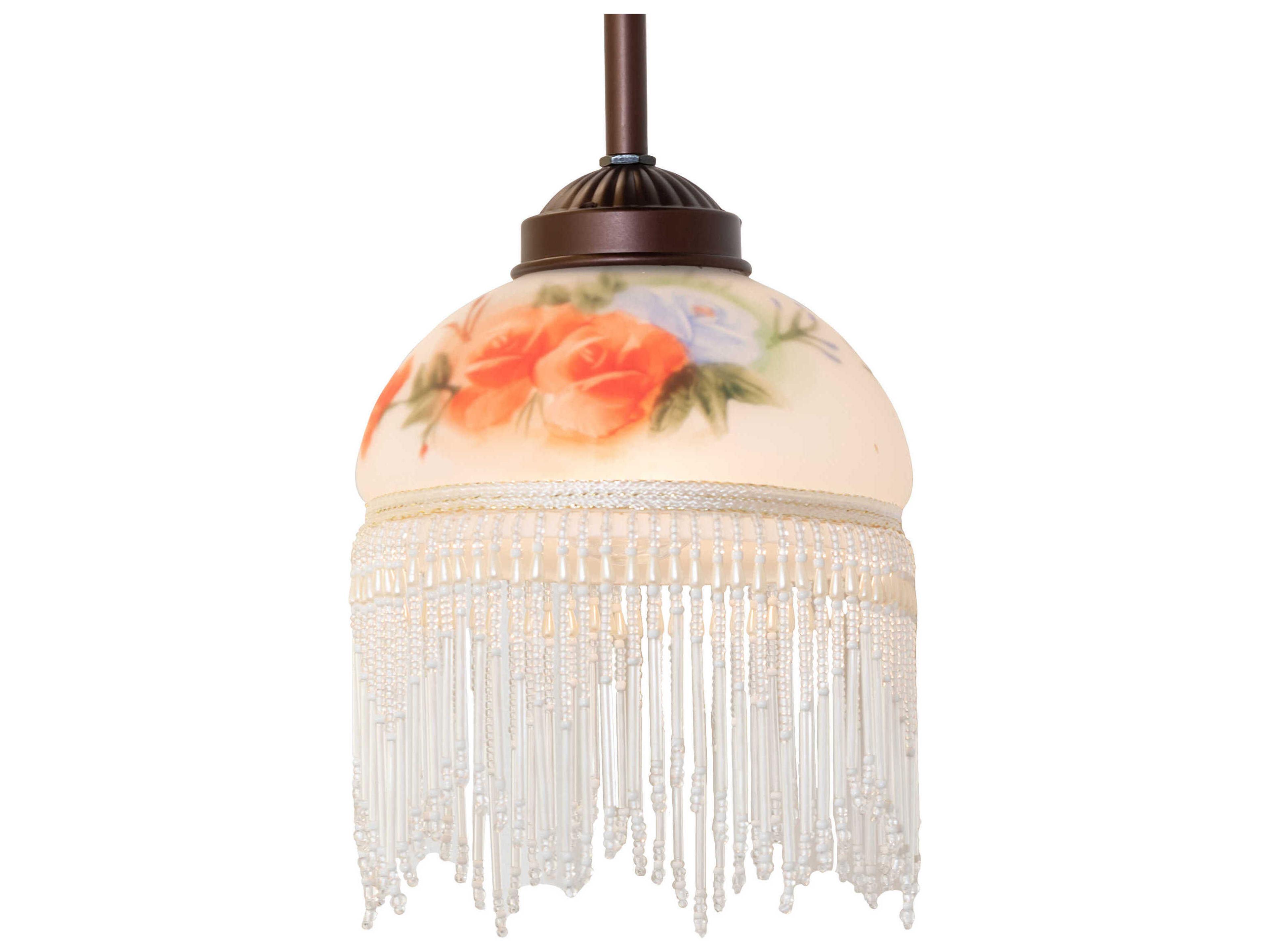 Roussillon 1-Light Mahogany Bronze Glass Dome Mini Pendant