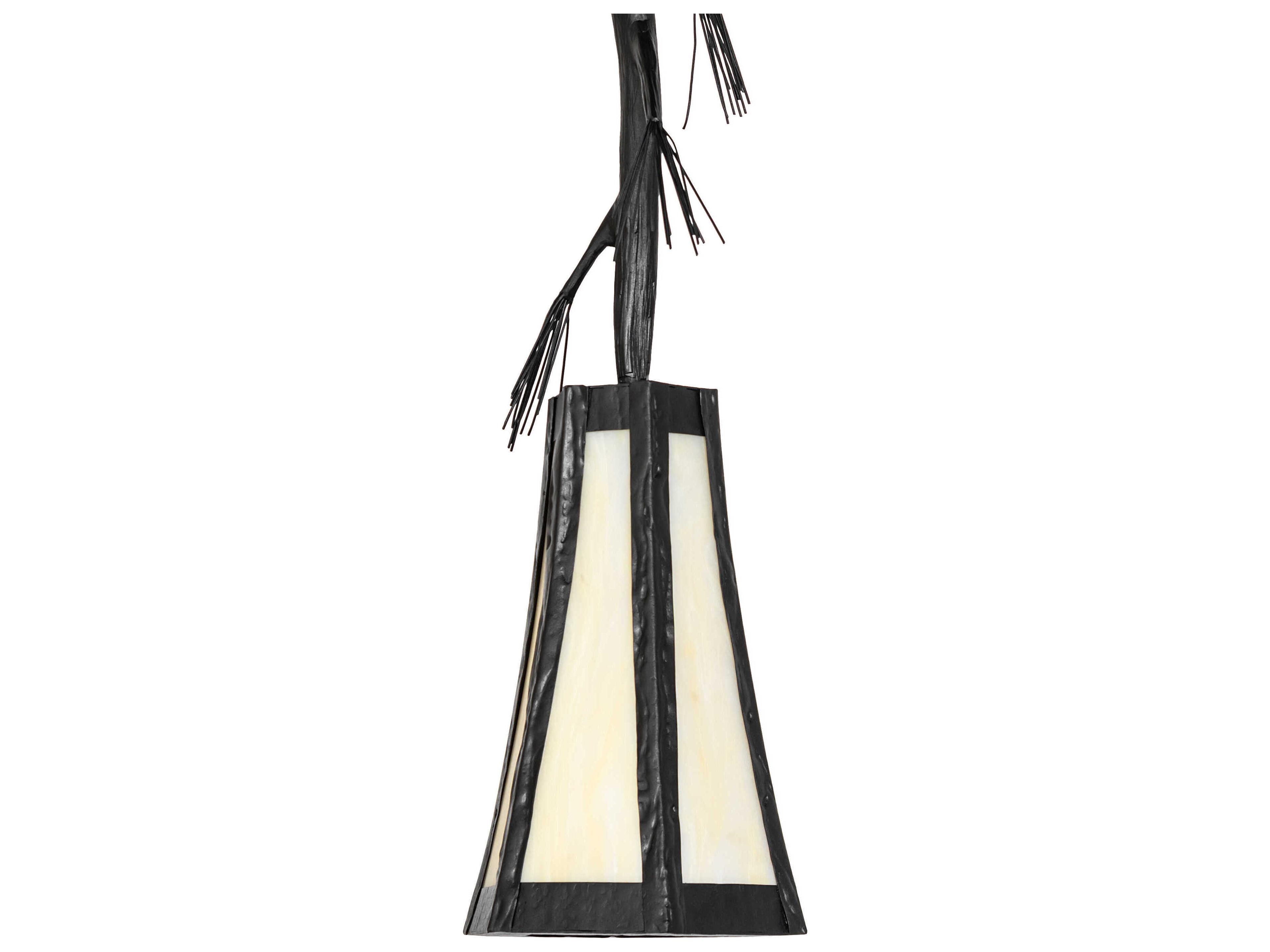 Meyda Lone Pine 1-Light Textured Black Mini Pendant