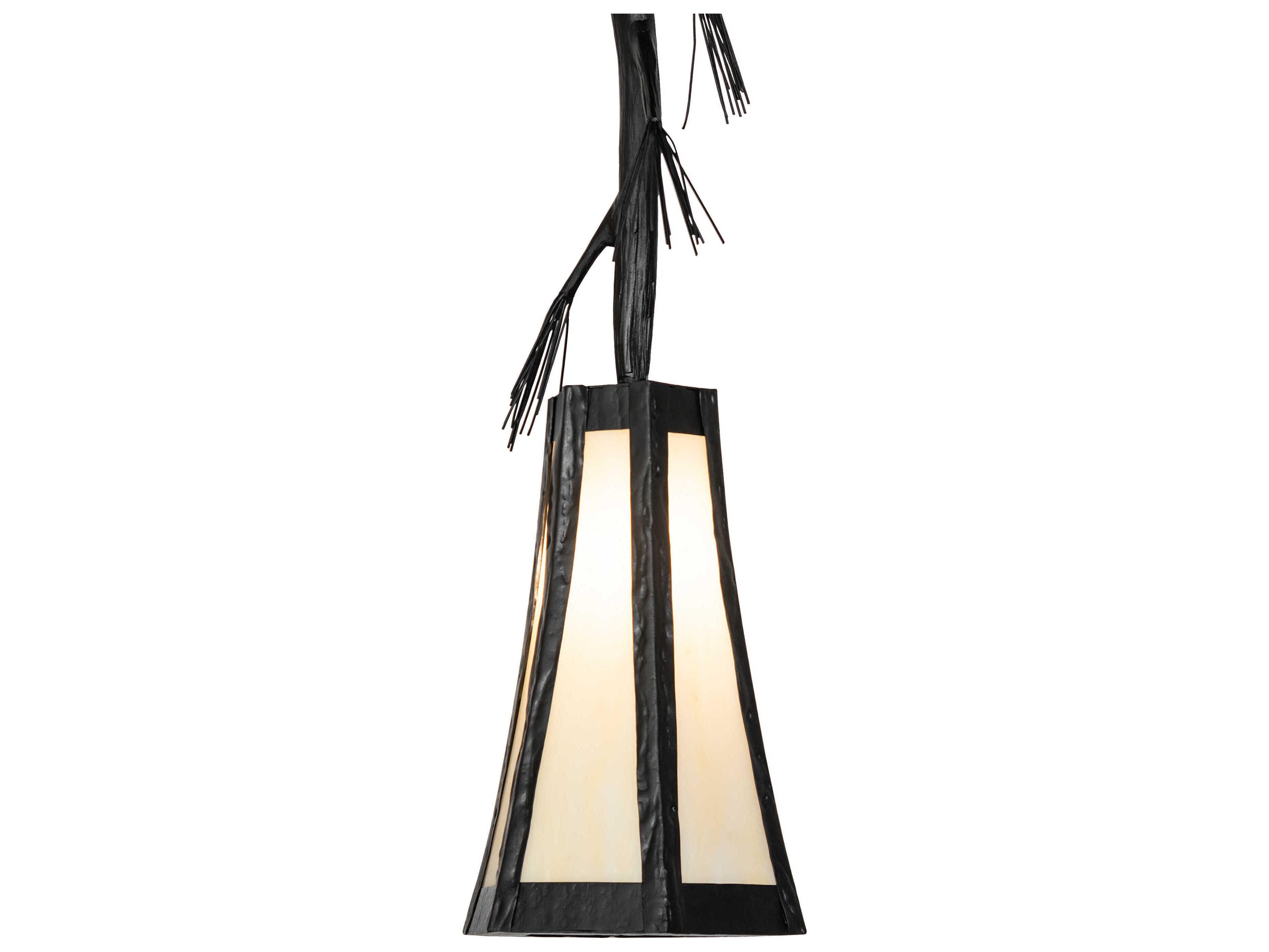 Meyda Lone Pine 1-Light Textured Black Mini Pendant