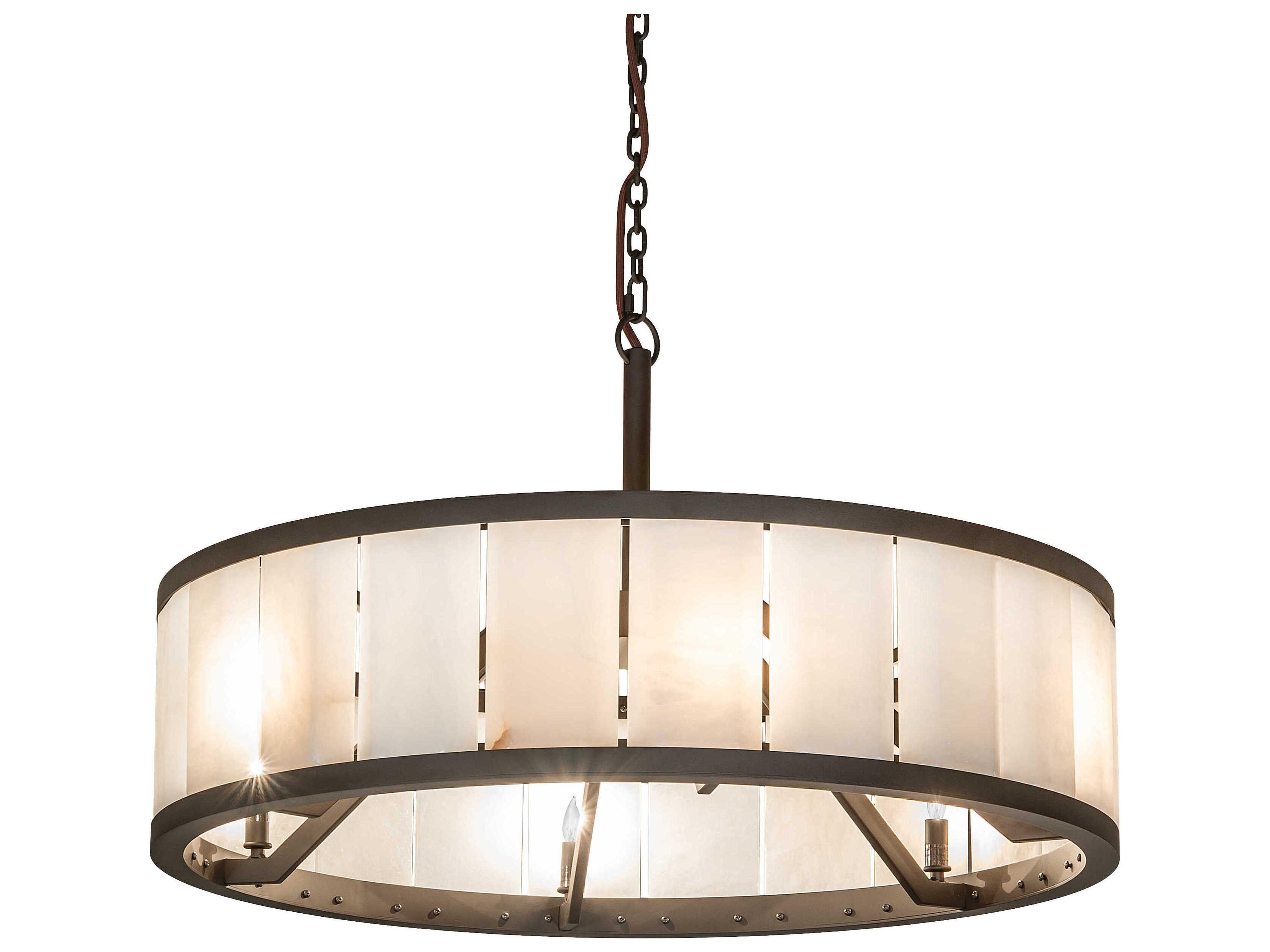 Meyda Hokaiseki 6-Light Oil Rubbed Bronze Pendant