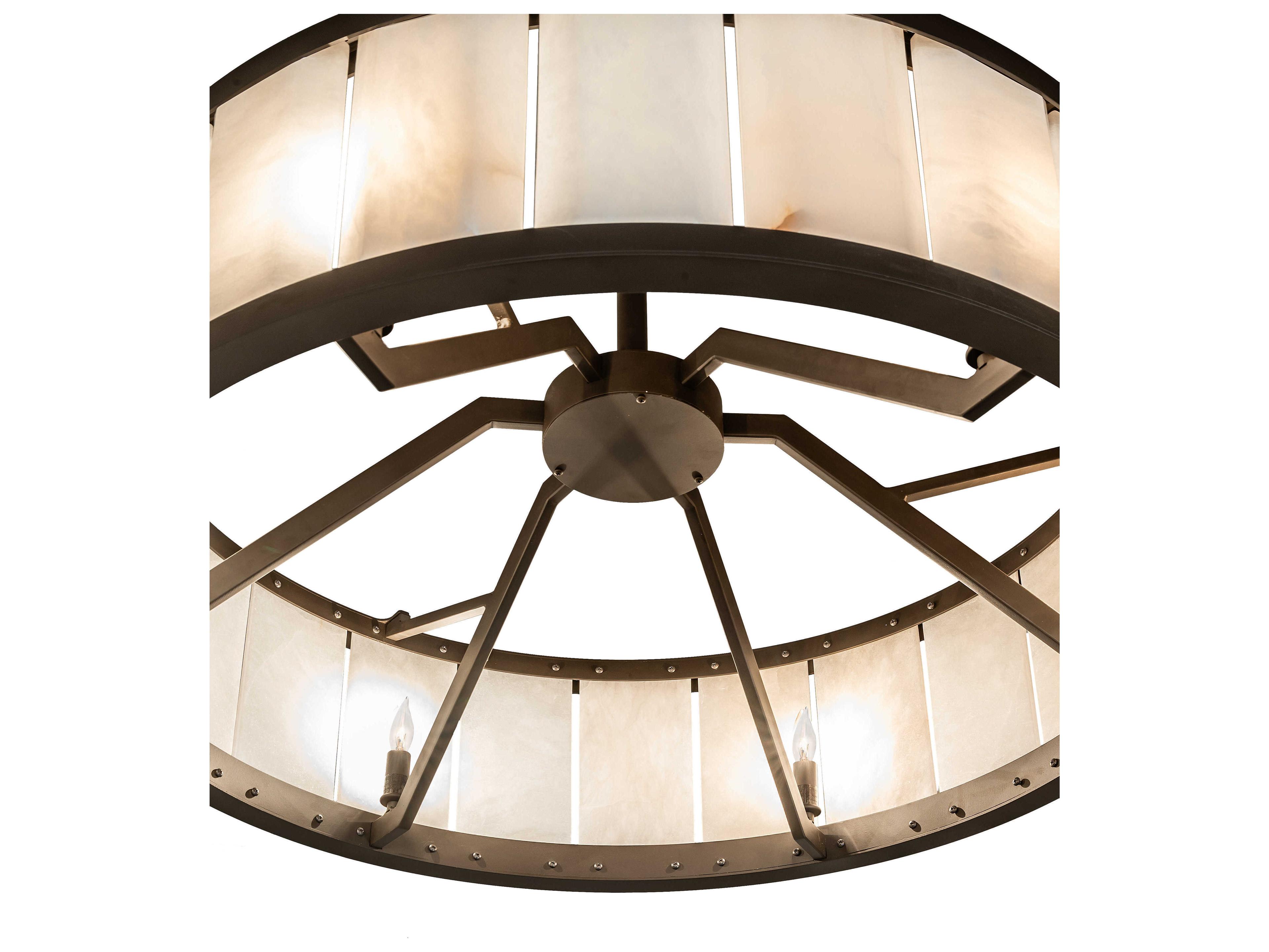 Meyda Hokaiseki 6-Light Oil Rubbed Bronze Pendant