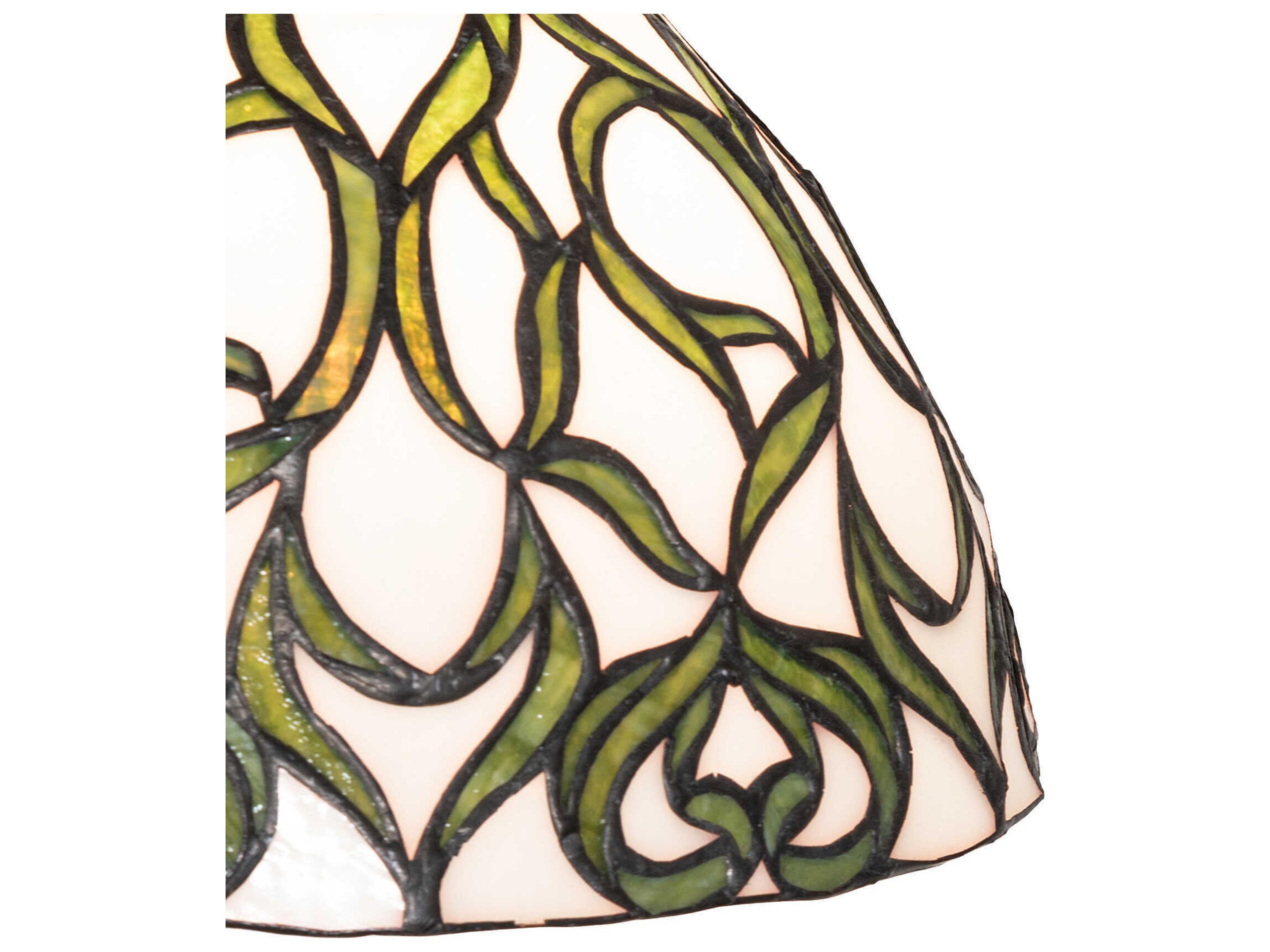 Meyda 1-Light Mahogany Bronze Glass Tiffany Dome Mini Pendant