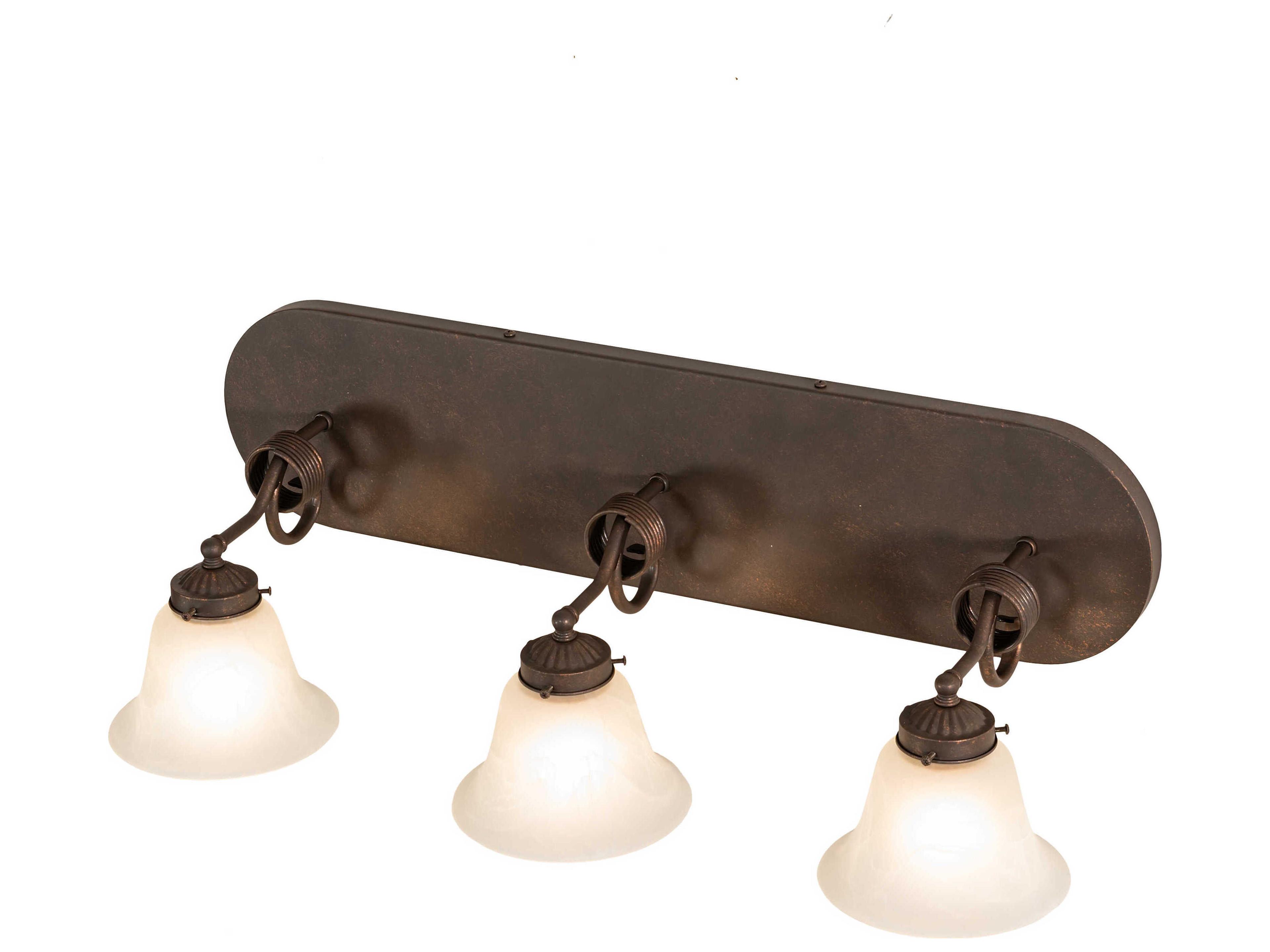Meyda 3-Light Gilded Tobacco Brown Vanity Light