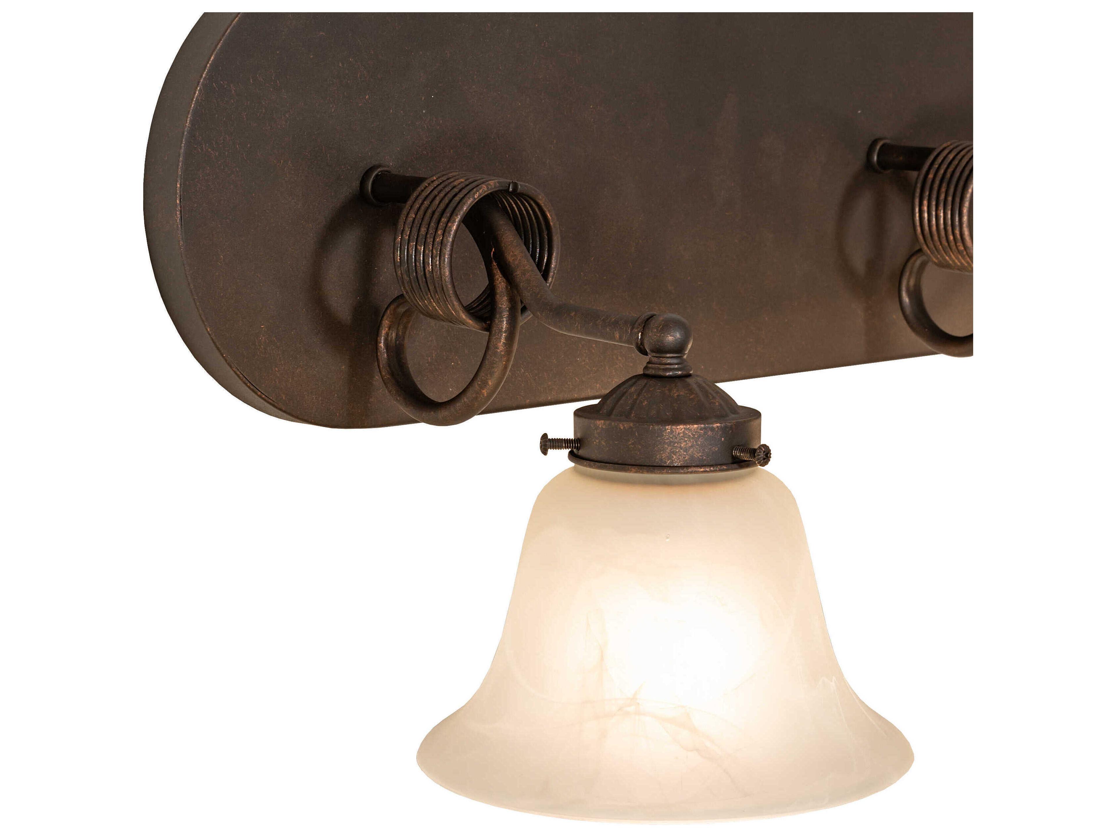 Meyda 3-Light Gilded Tobacco Brown Vanity Light