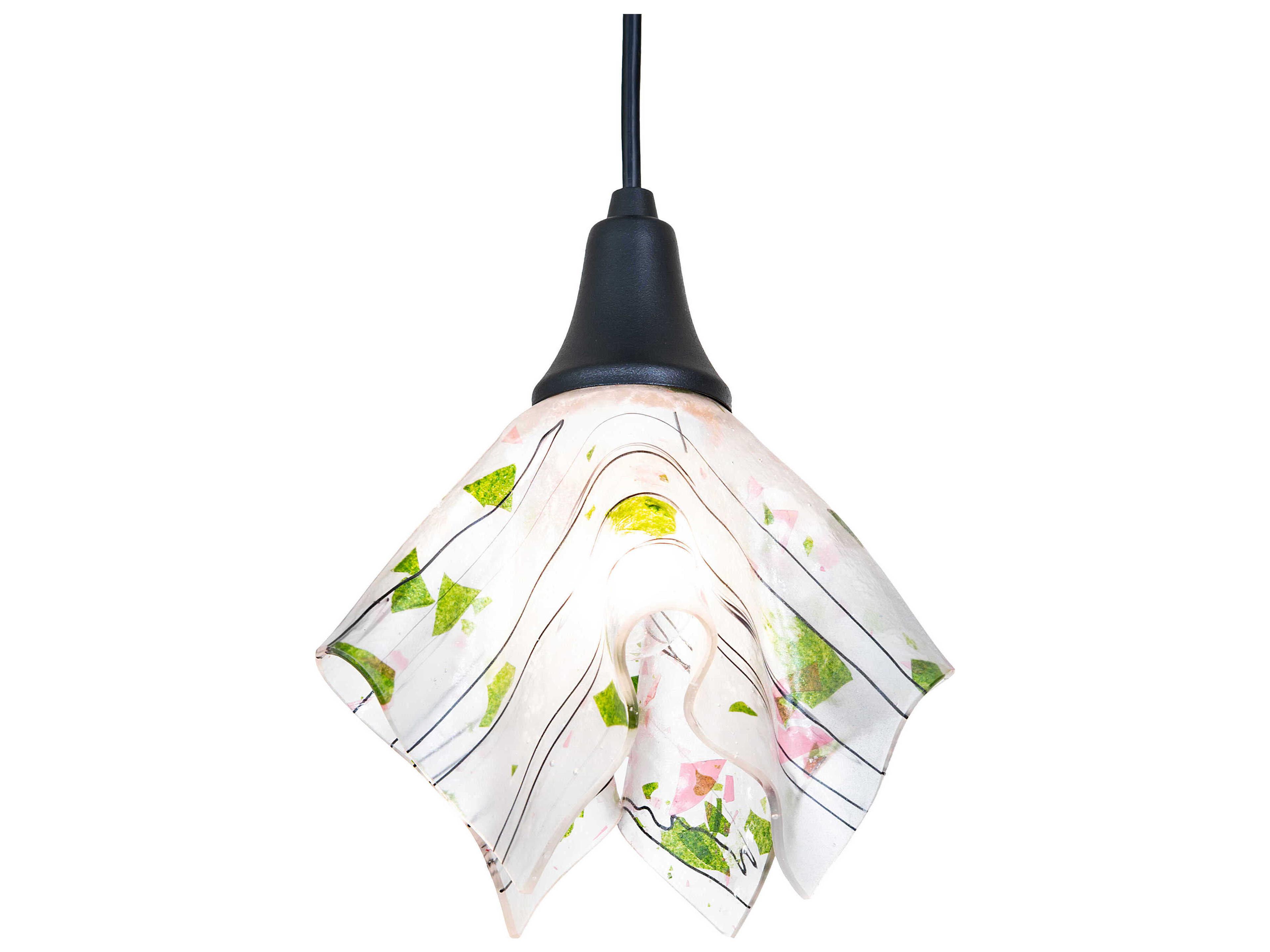 1-Light Textured Black Mini Pendant