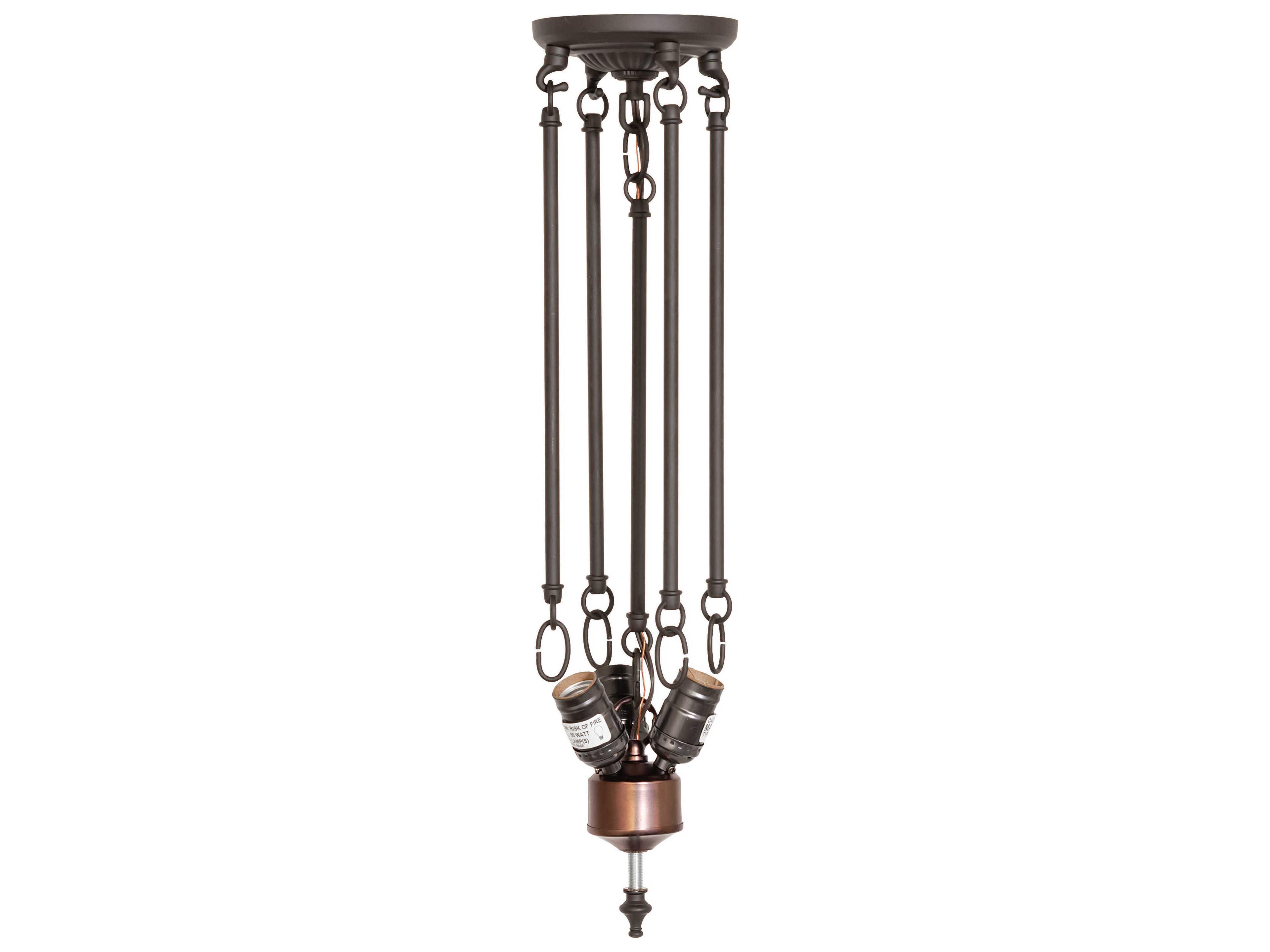 3-Light Oil Rubbed Bronze Semi Flush Mount