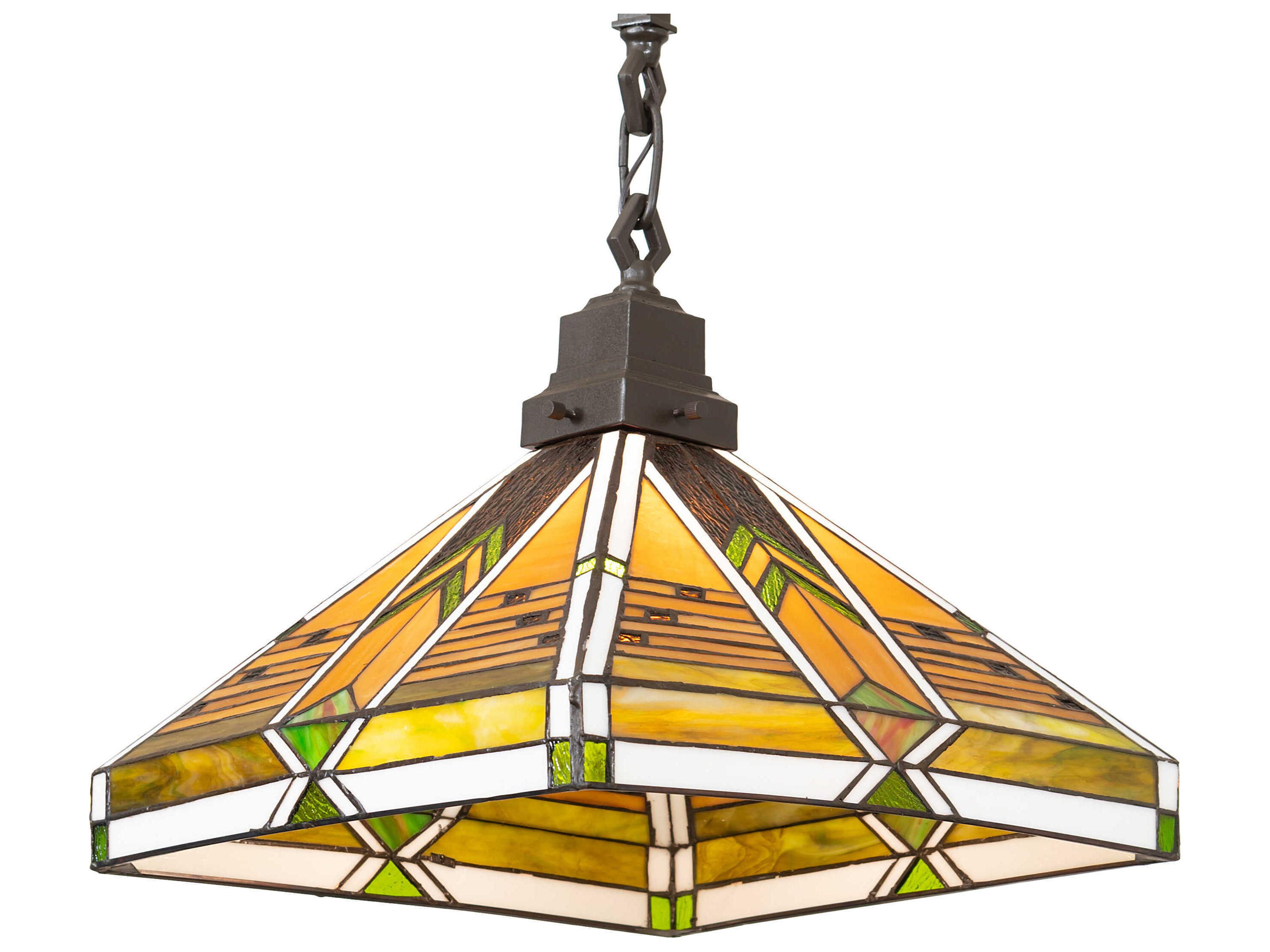 Abilene 1-Light Mahogany Bronze Geometric Pendant