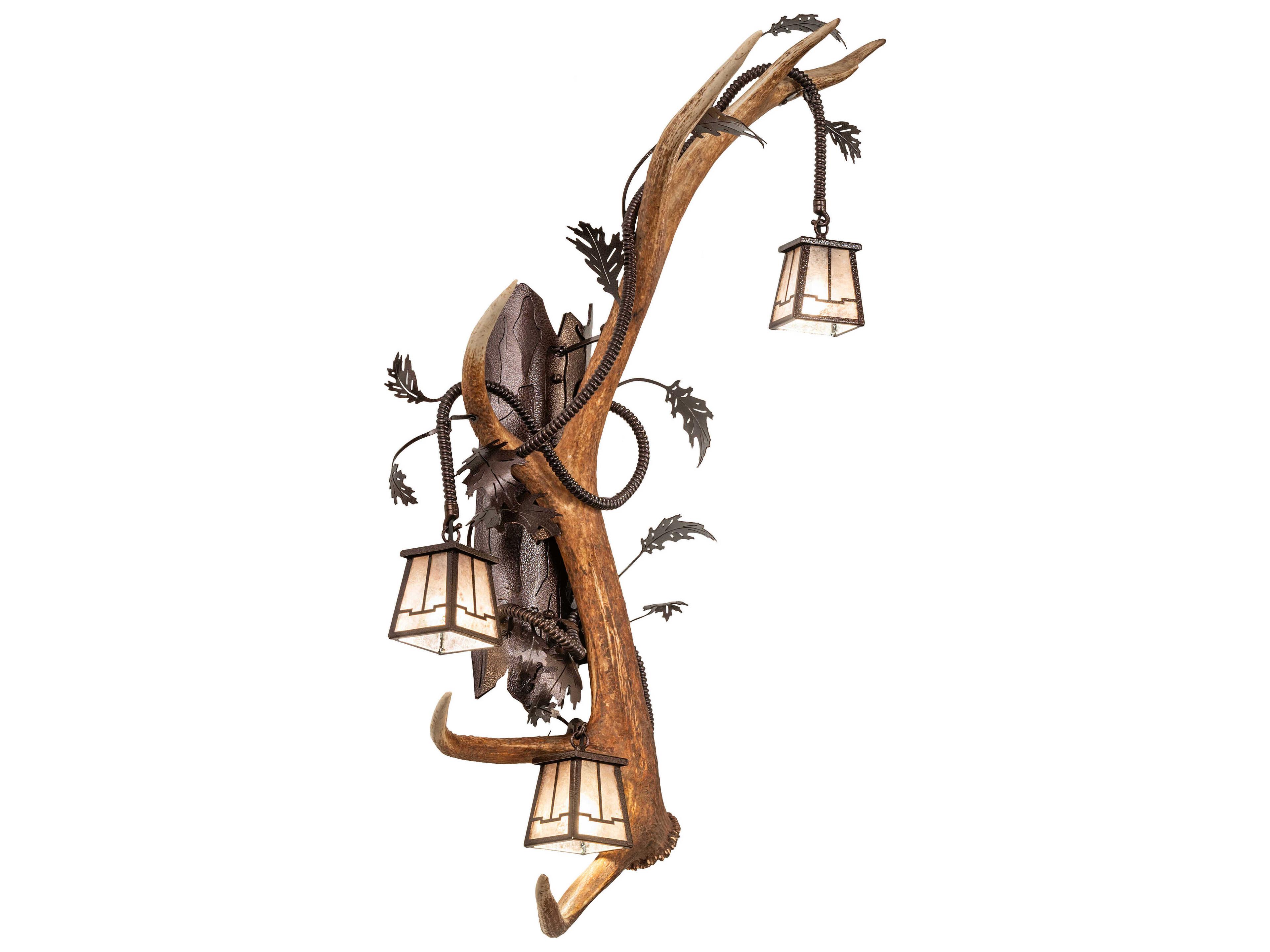 Antlers 3-Light Copper Vein Wall Sconce